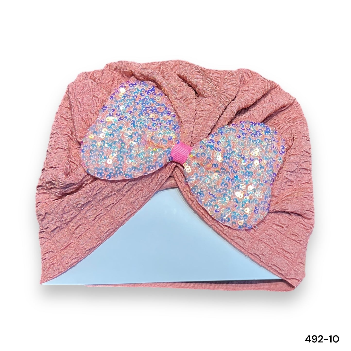 Premium Kids Glittery Bow Turban Cap