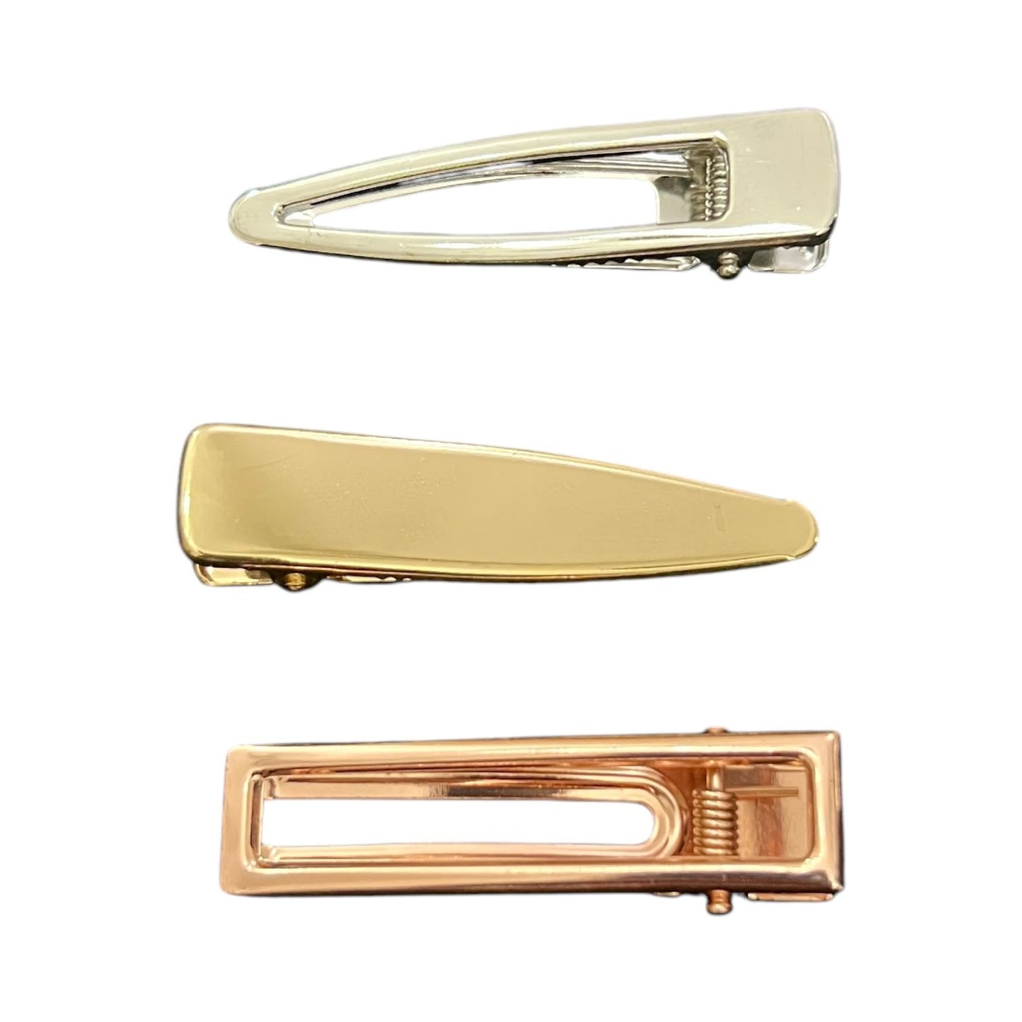 Premium Metallic Hair Clips Set of 3 Pcs – Women Hair Accessories at Wholesale Prices