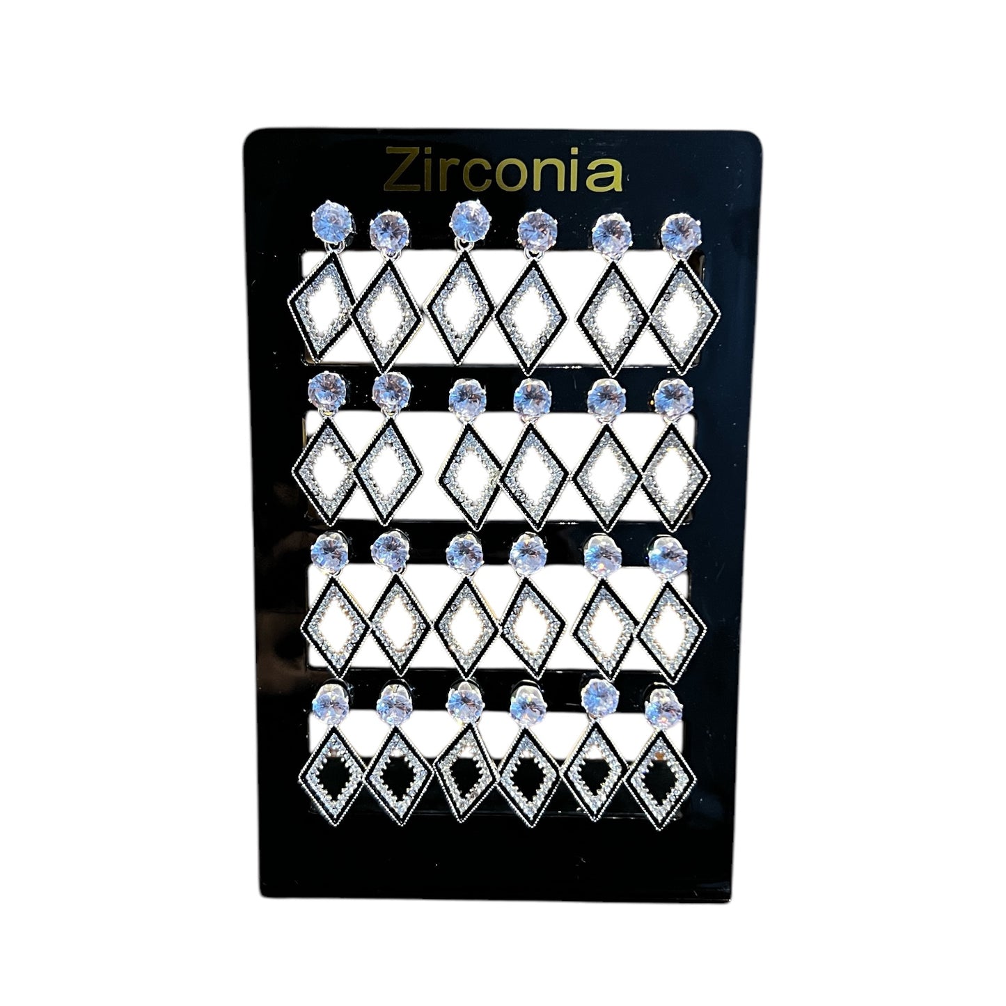 1 Pair of Zirconia Earrings for Girls Women