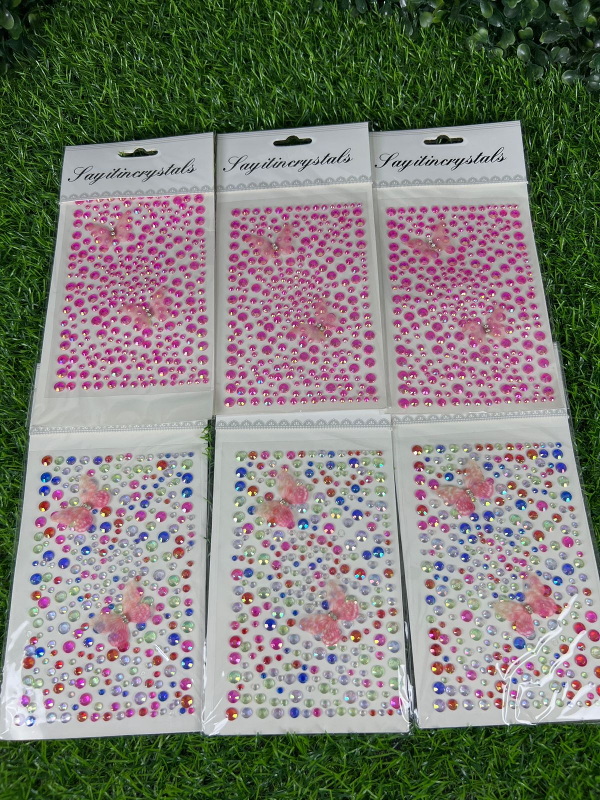 6 cards | Crystal stickers for art and design