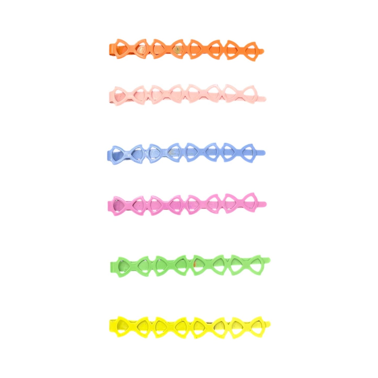 Colorful Bow Style Hair Clips for Kids – Set of 6 at Wholesale Prices