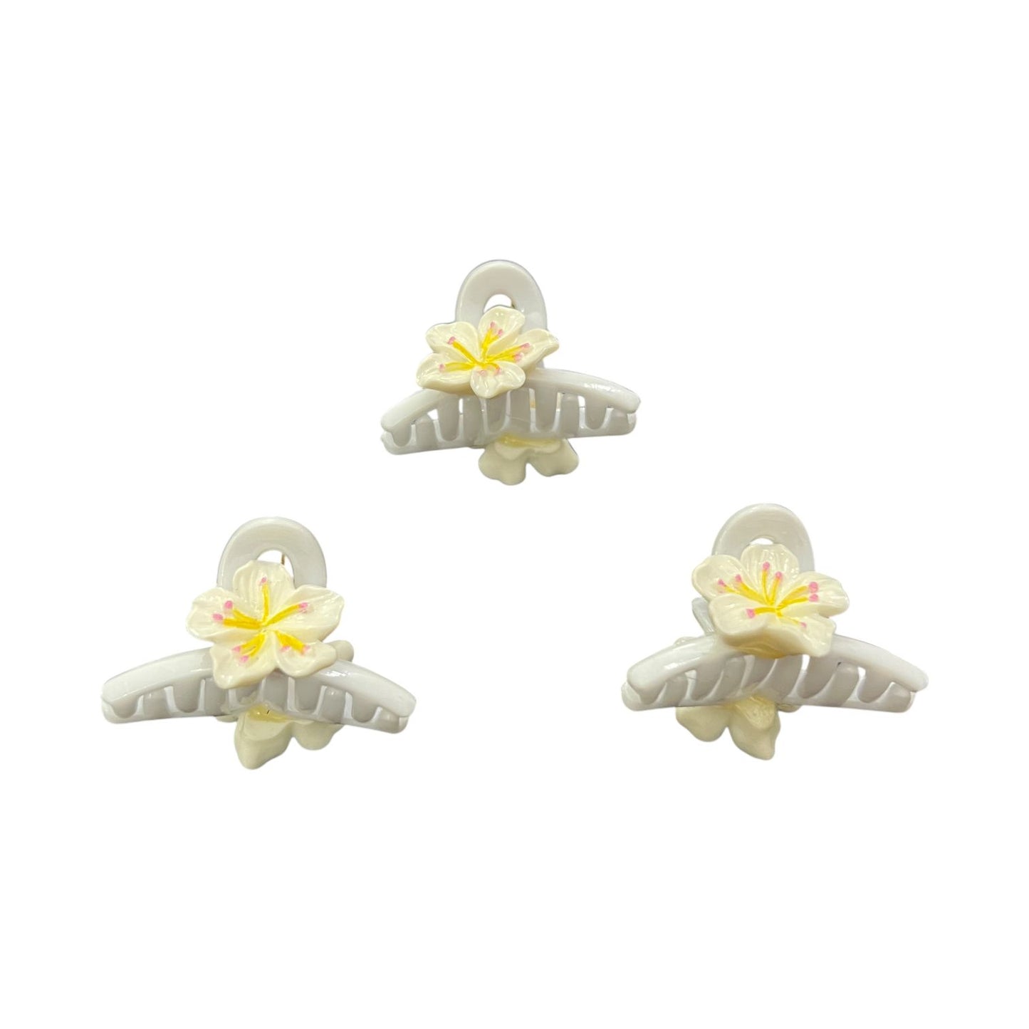 Floral Hair Clips – Pack of 3 Flower Claw Clips at Wholesale Prices