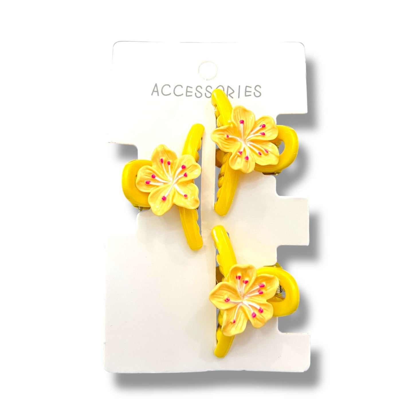 Floral Hair Clips – Pack of 3 Flower Claw Clips at Wholesale Prices