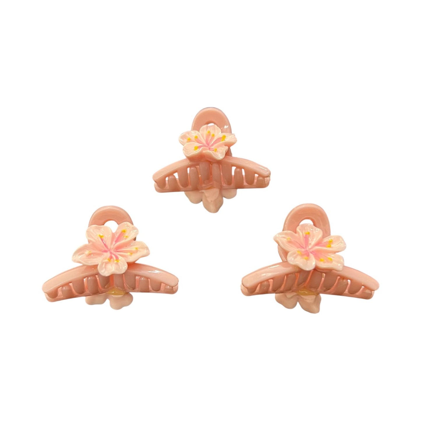 Floral Hair Clips – Pack of 3 Flower Claw Clips at Wholesale Prices