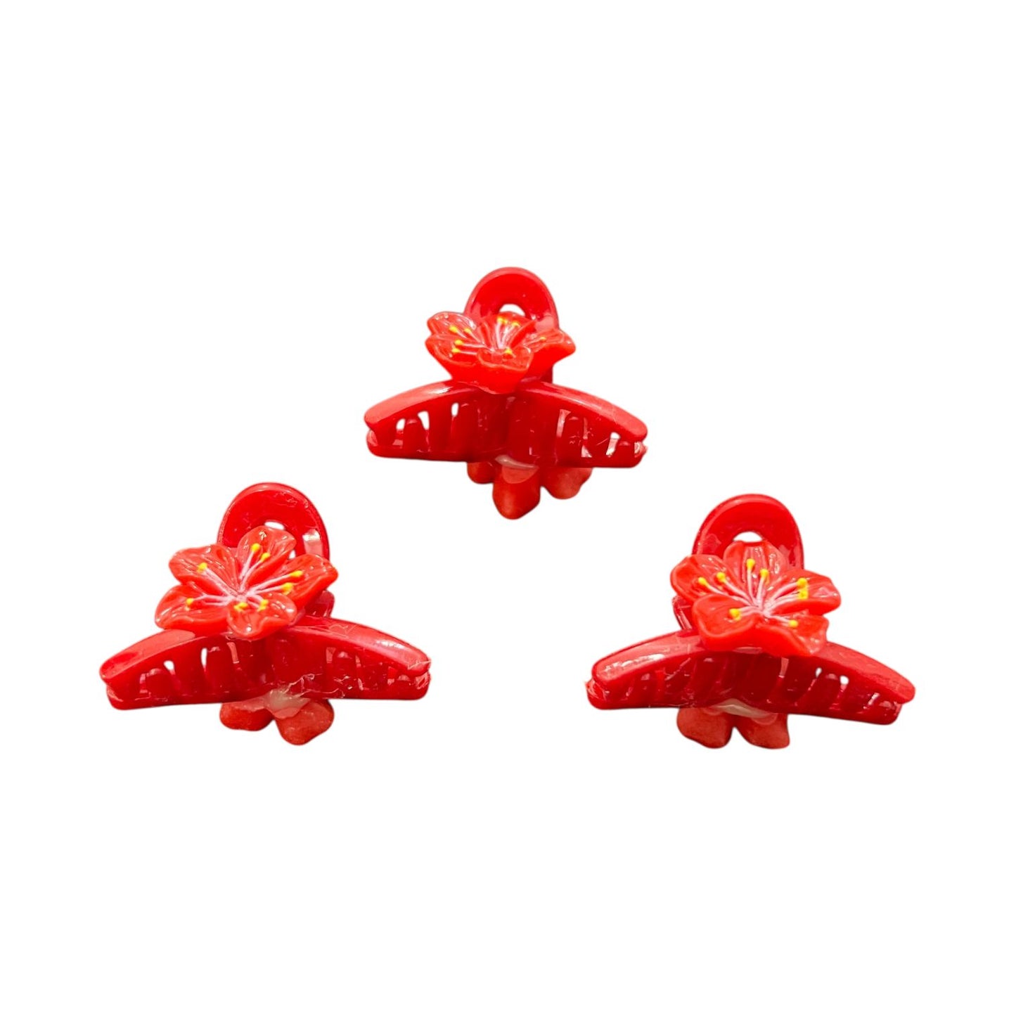 Floral Hair Clips – Pack of 3 Flower Claw Clips at Wholesale Prices