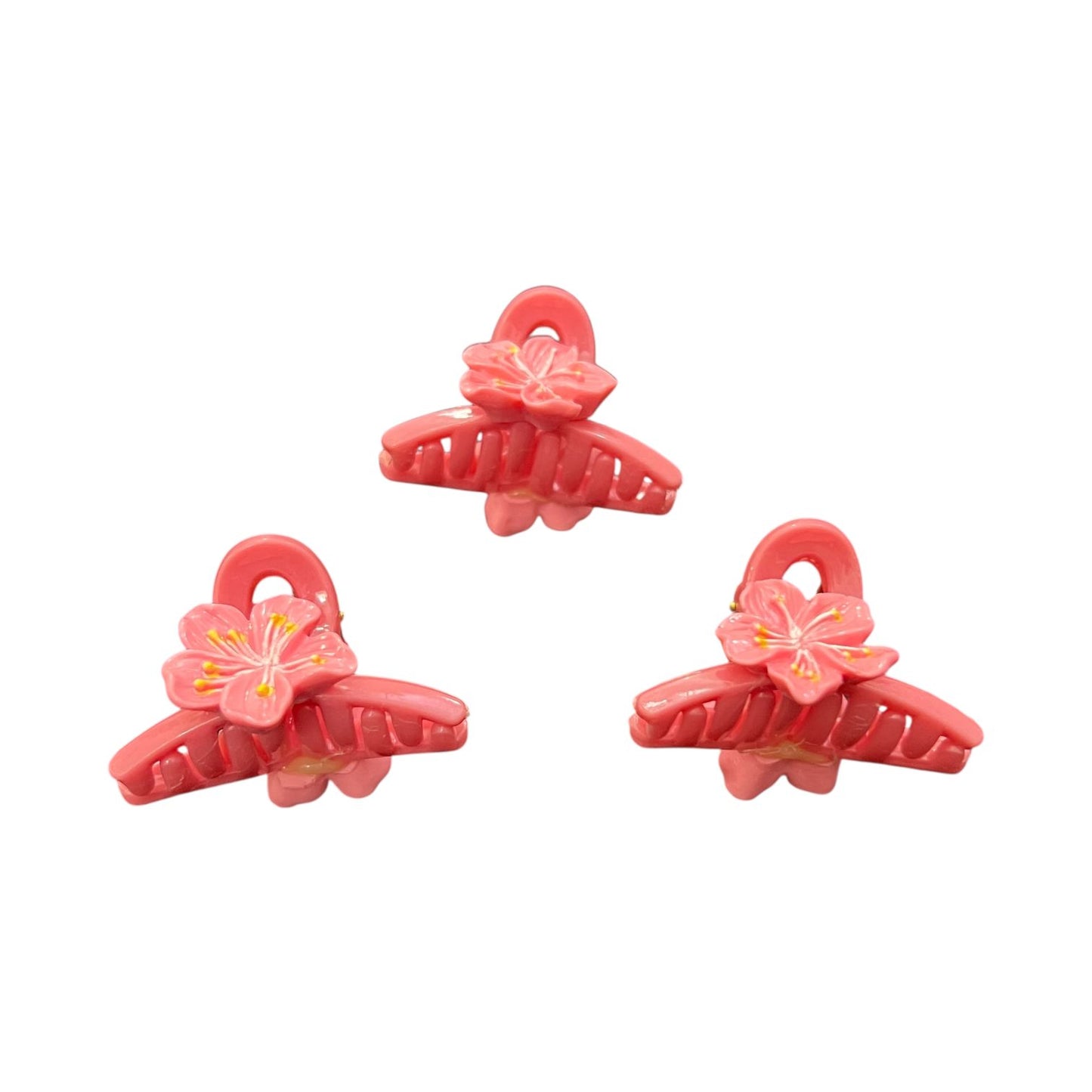 Floral Hair Clips – Pack of 3 Flower Claw Clips at Wholesale Prices