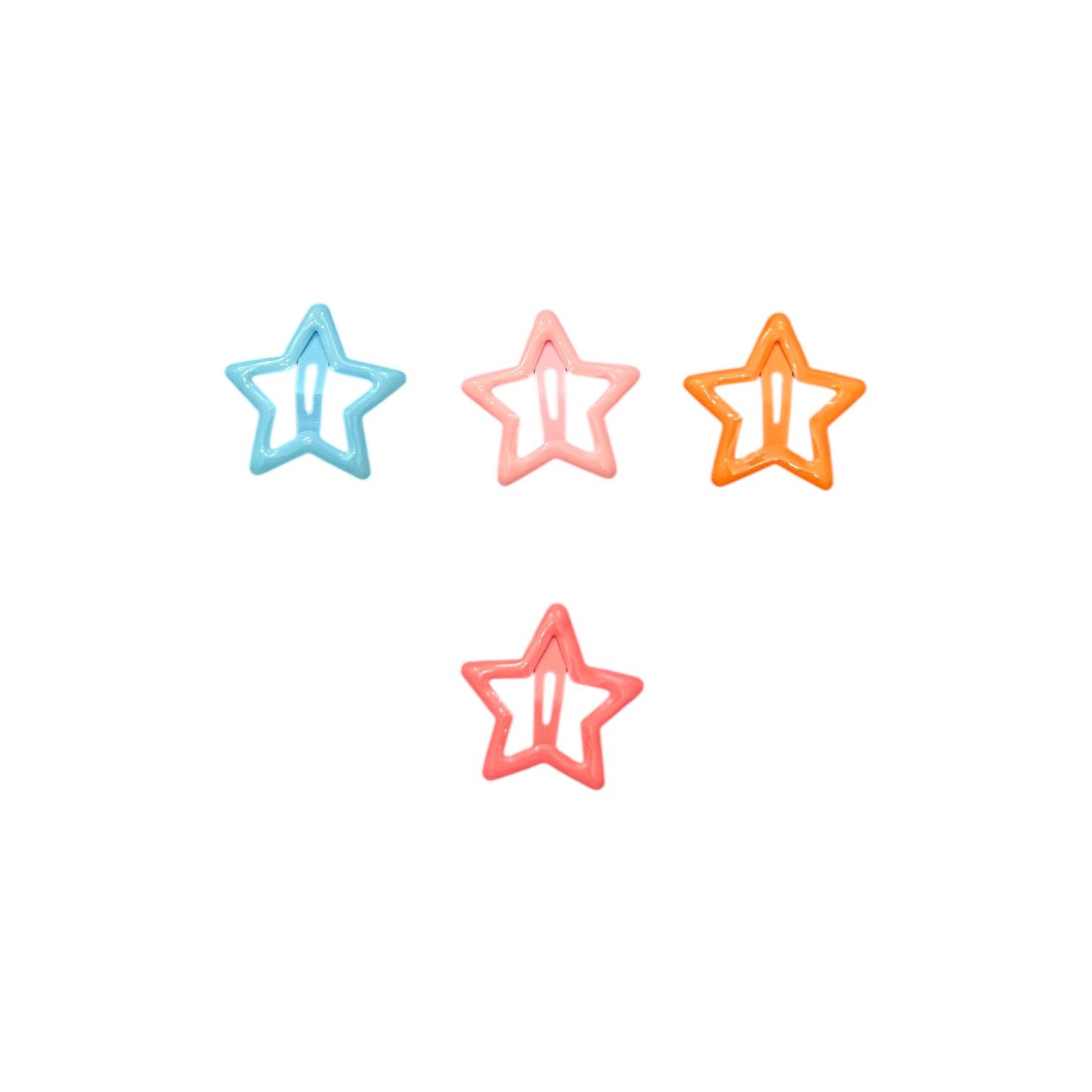 Colorful Star Hair Clips for Kids – Pack of 4 | Kids Hair Accessories at Wholesale Prices