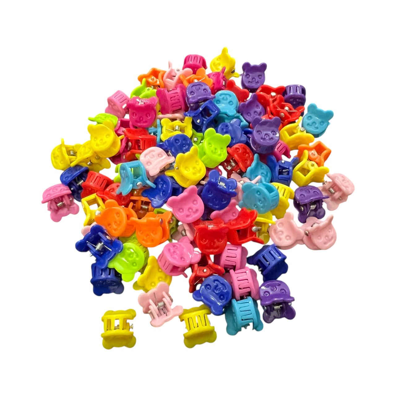 Bear-Shaped Hair Clips for Kids - 25 Pcs Pack