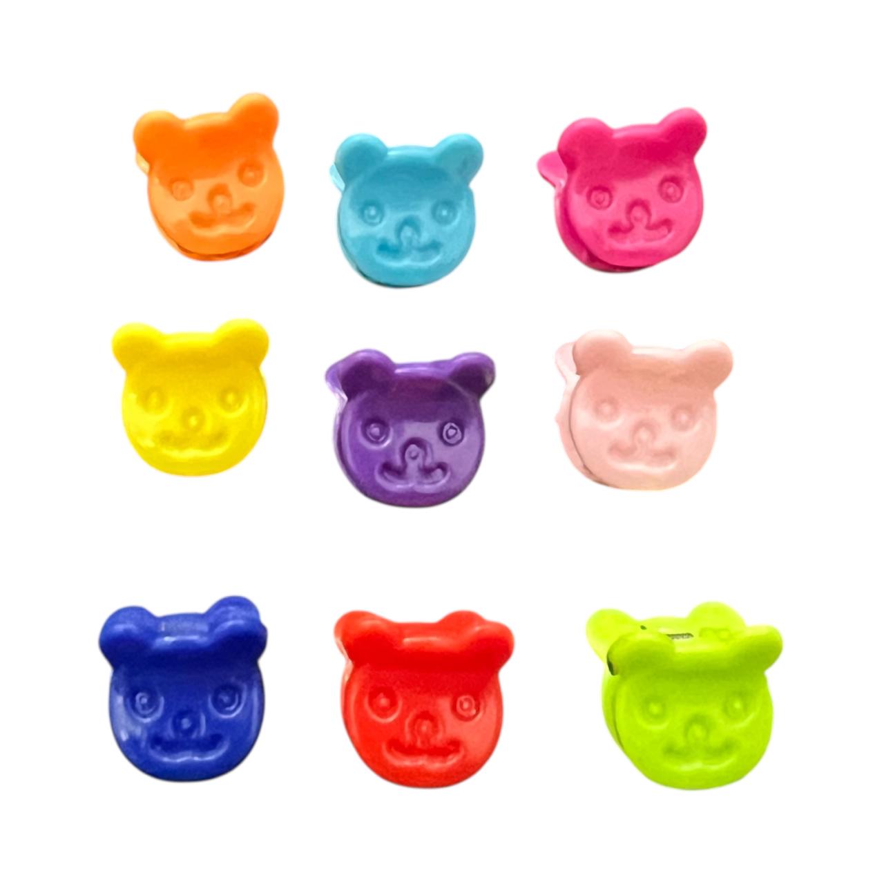 Bear-Shaped Hair Clips for Kids - 25 Pcs Pack