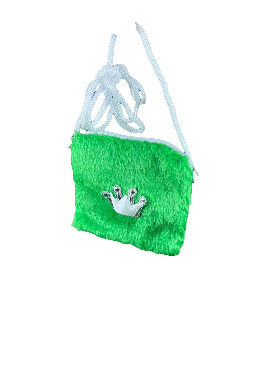 Kids Furry Sling Bag with Crown