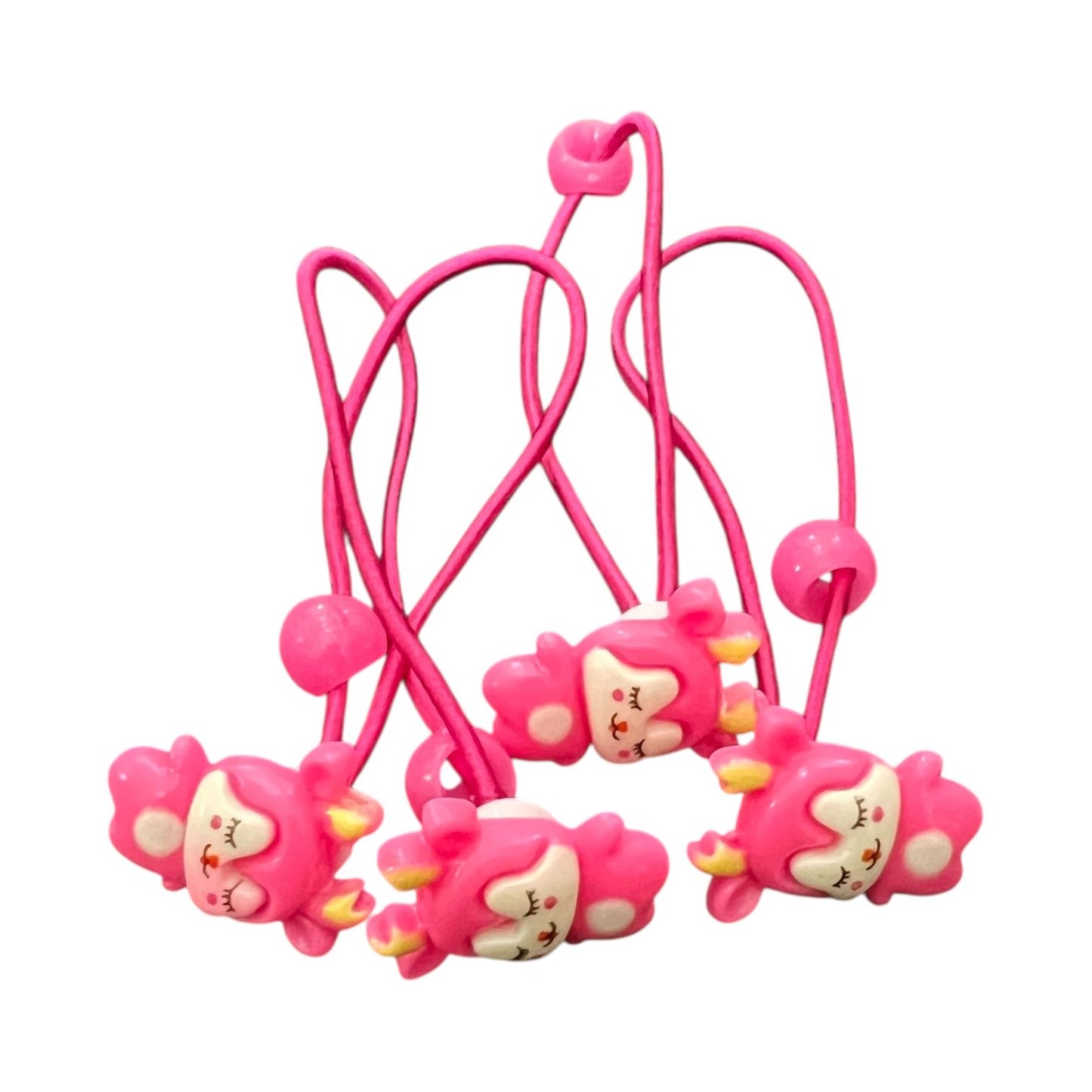 Pack of 4 Cute Cartoon Deer Hair Ponies – Kids Hair Accessories at Wholesale Prices