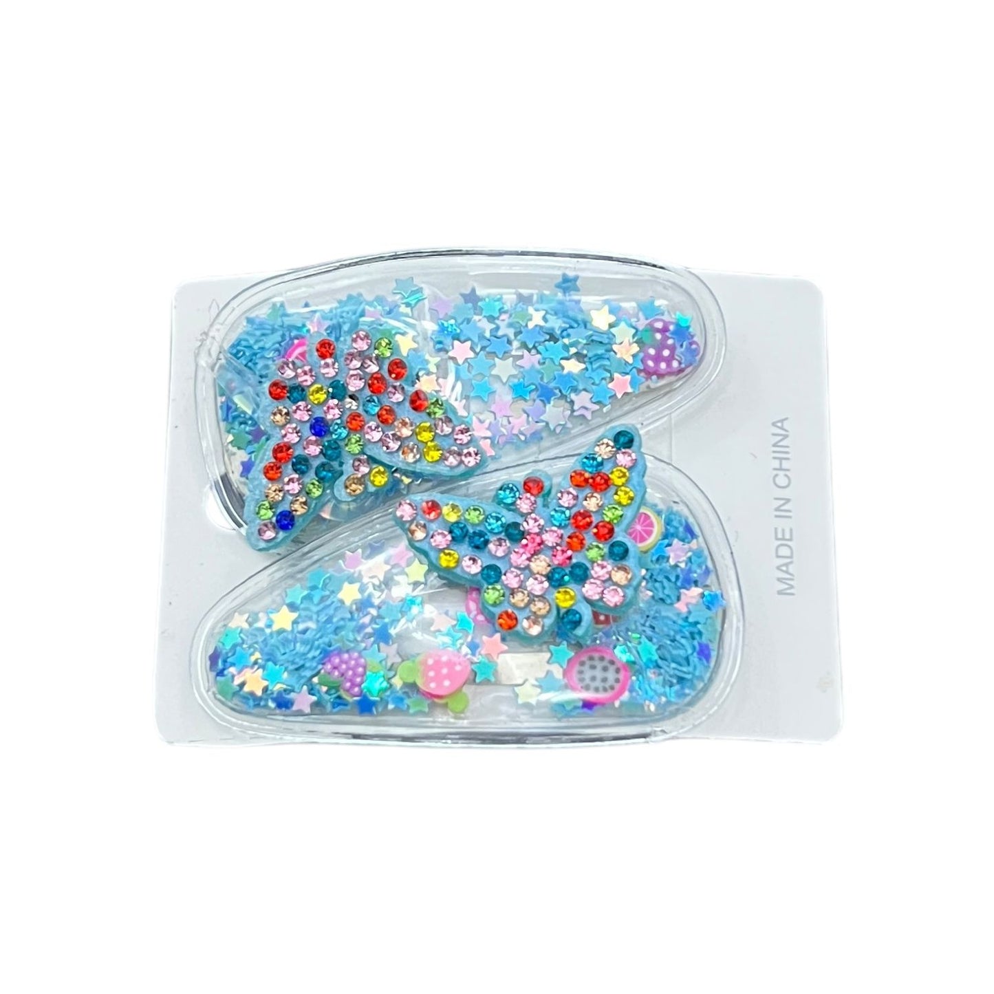 Glitter Butterfly Hair Clips for Girls – Pack of 2 | Kids Hair Accessories at Wholesale Prices