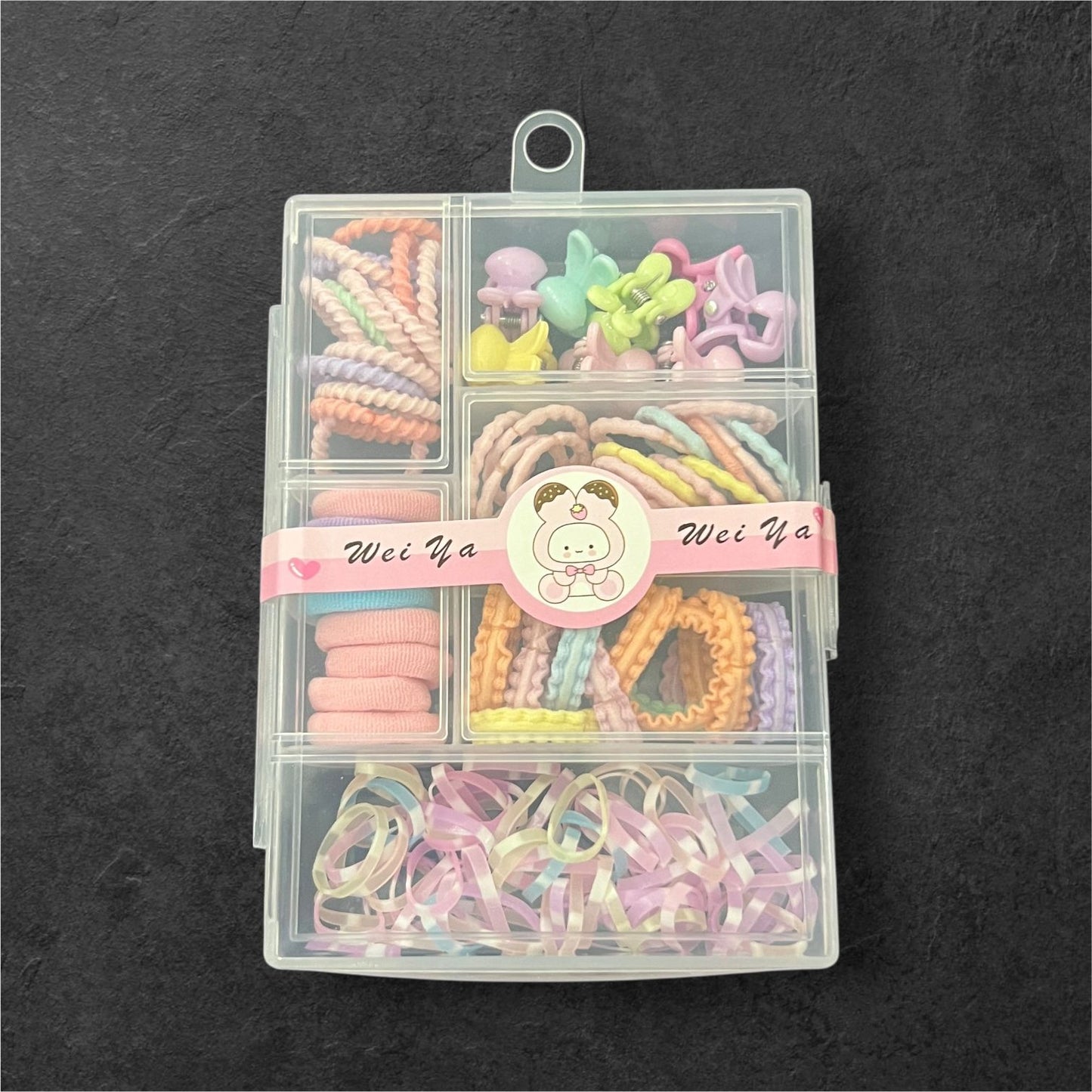 Kids Hair Accessories Organizer – Wei Ya Multi-Pack with Clips & Bands