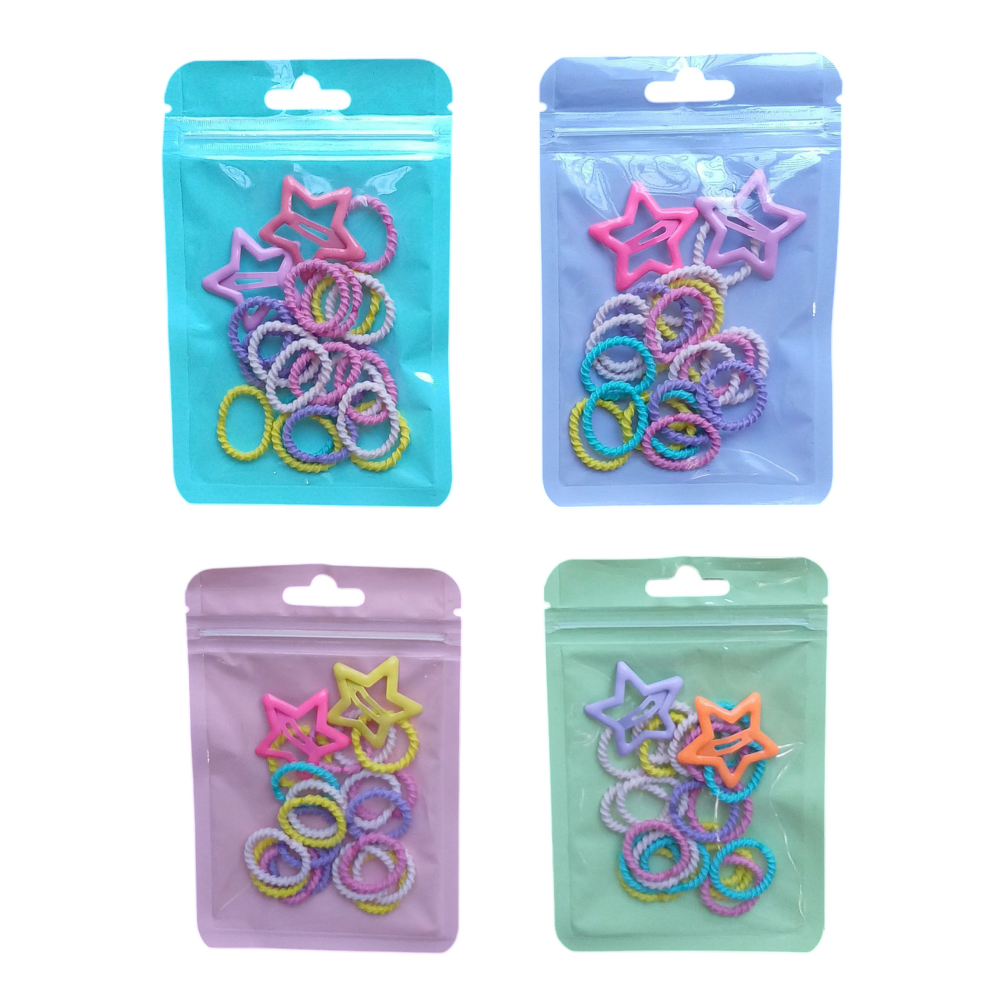 Kids rubber ponies and StarTic Tac pins pouch pack