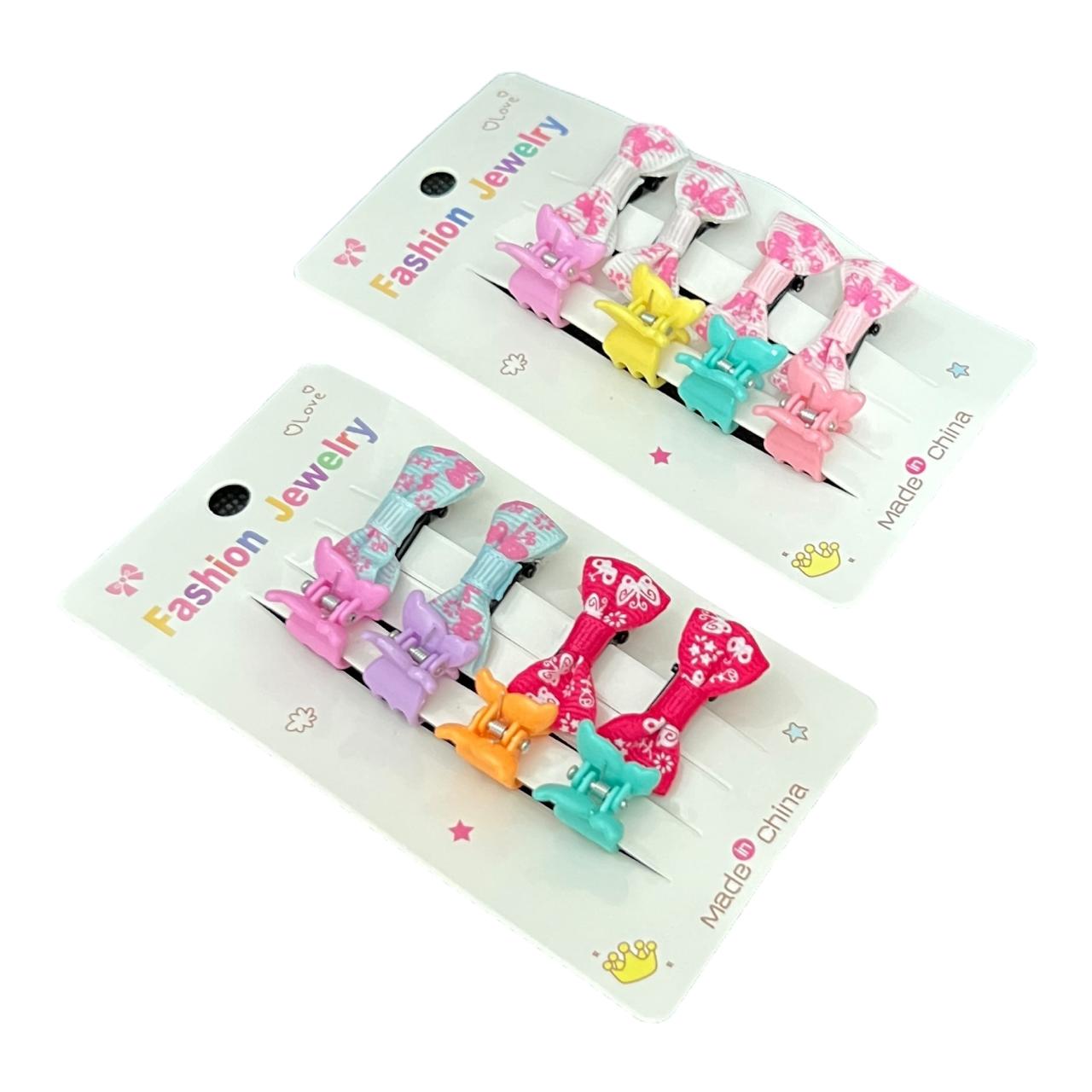 Kids Bow & Butterfly Hair Clip Set