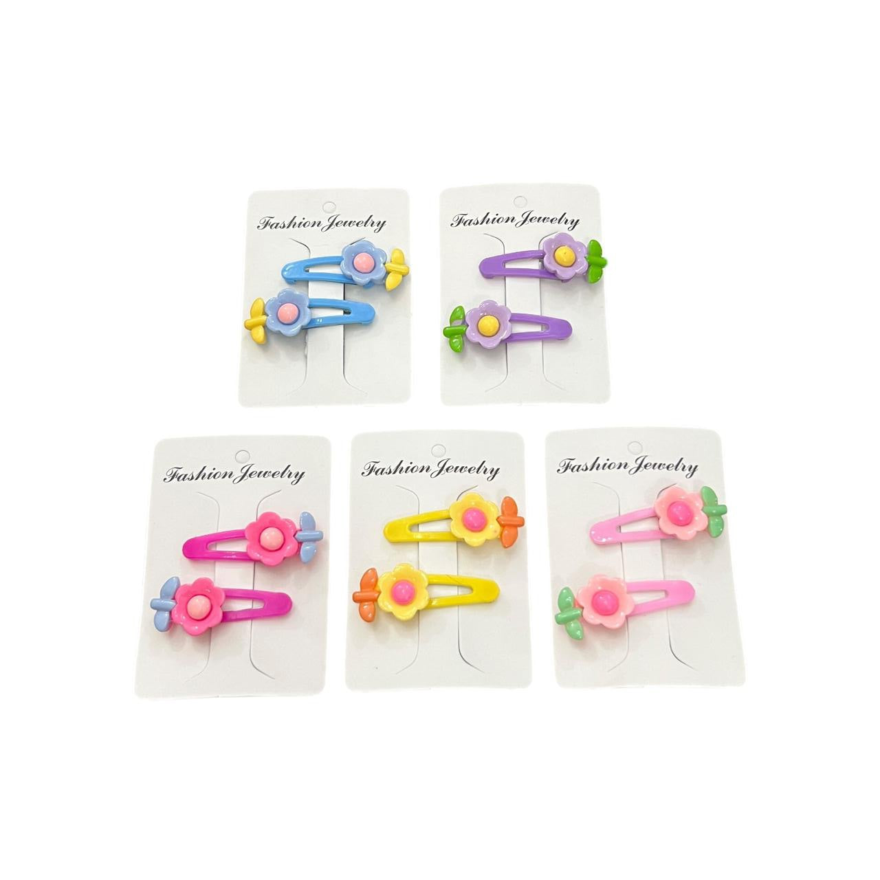 Kids’ Flower Hair Clips Set – Colorful Hair Accessories at Wholesale Prices