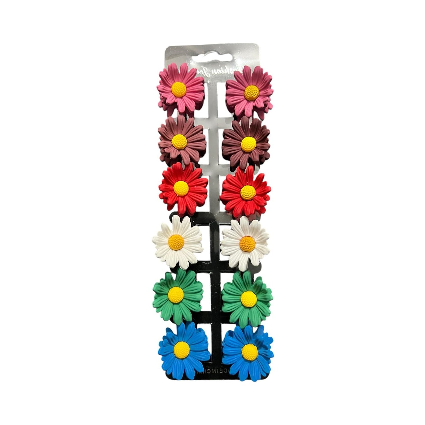 Premium Colorful Daisy Claw Clips – Pack of 6