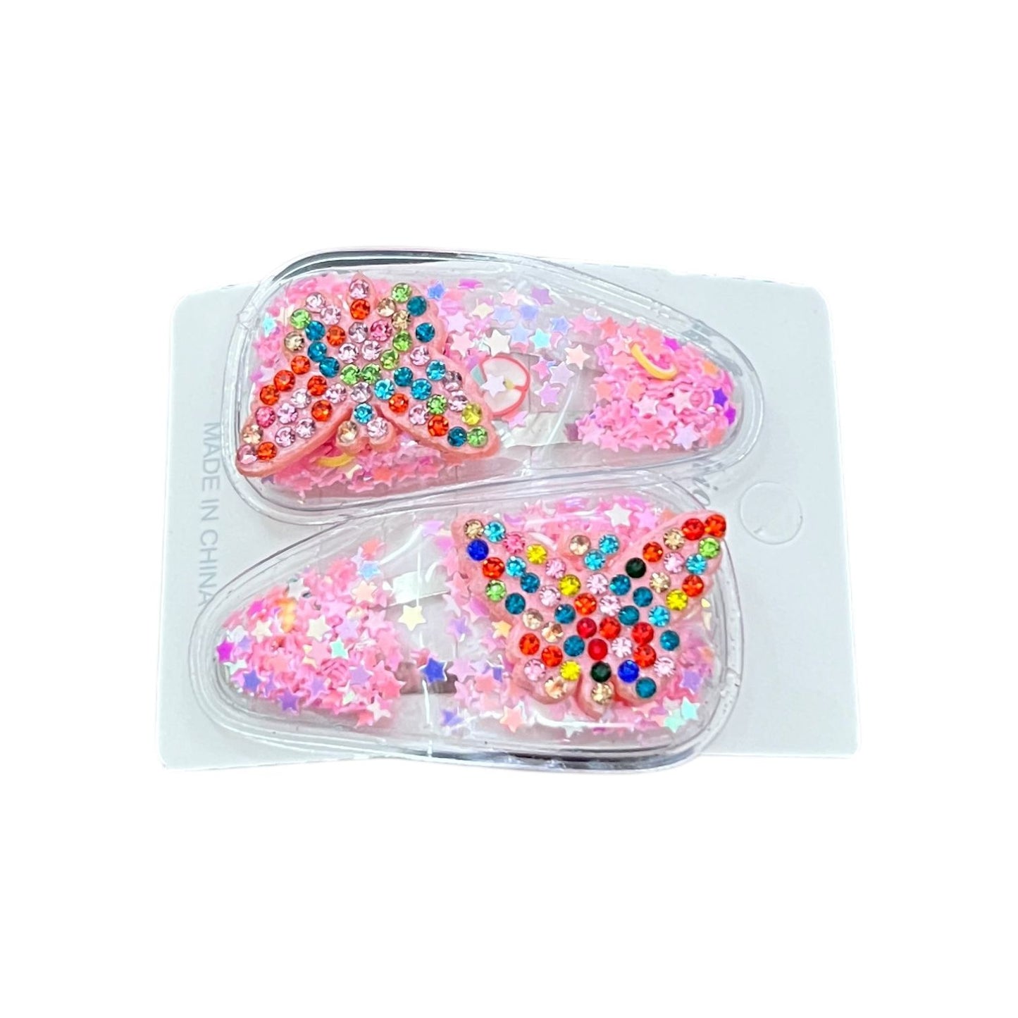Glitter Butterfly Hair Clips for Girls – Pack of 2 | Kids Hair Accessories at Wholesale Prices