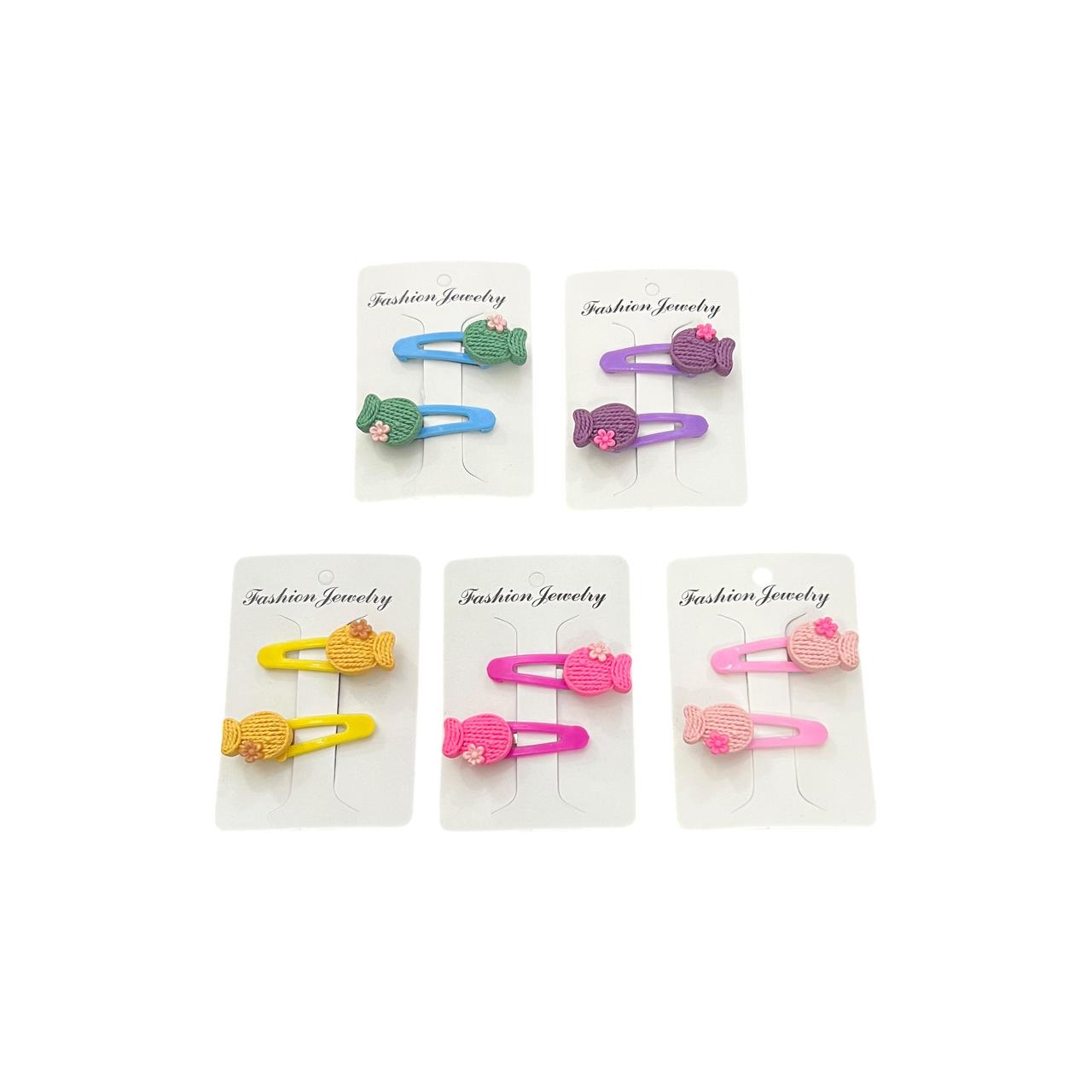 Kids’ Knitted Candy Shape Hair Clips – Cute Hair Accessories at Wholesale Prices