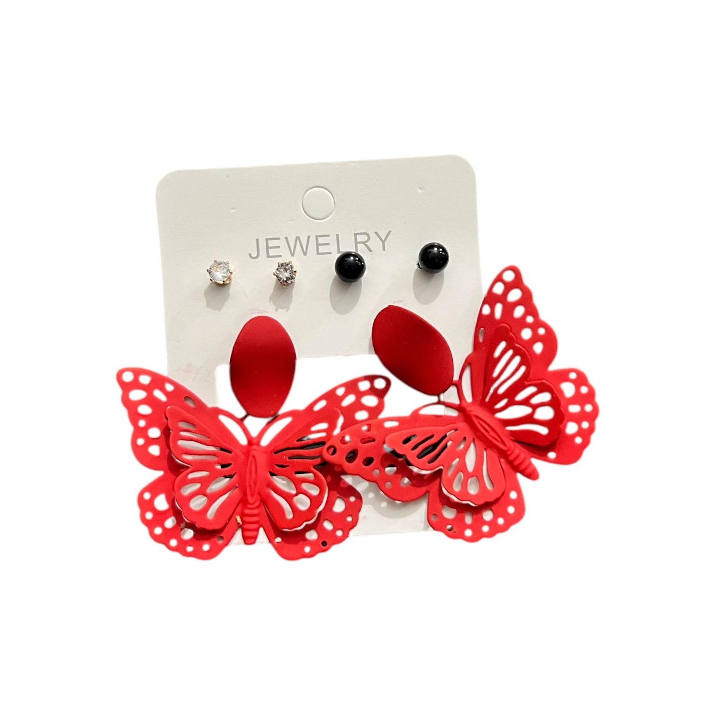 Trendy Butterfly Earrings with 2 Free Ear Studs