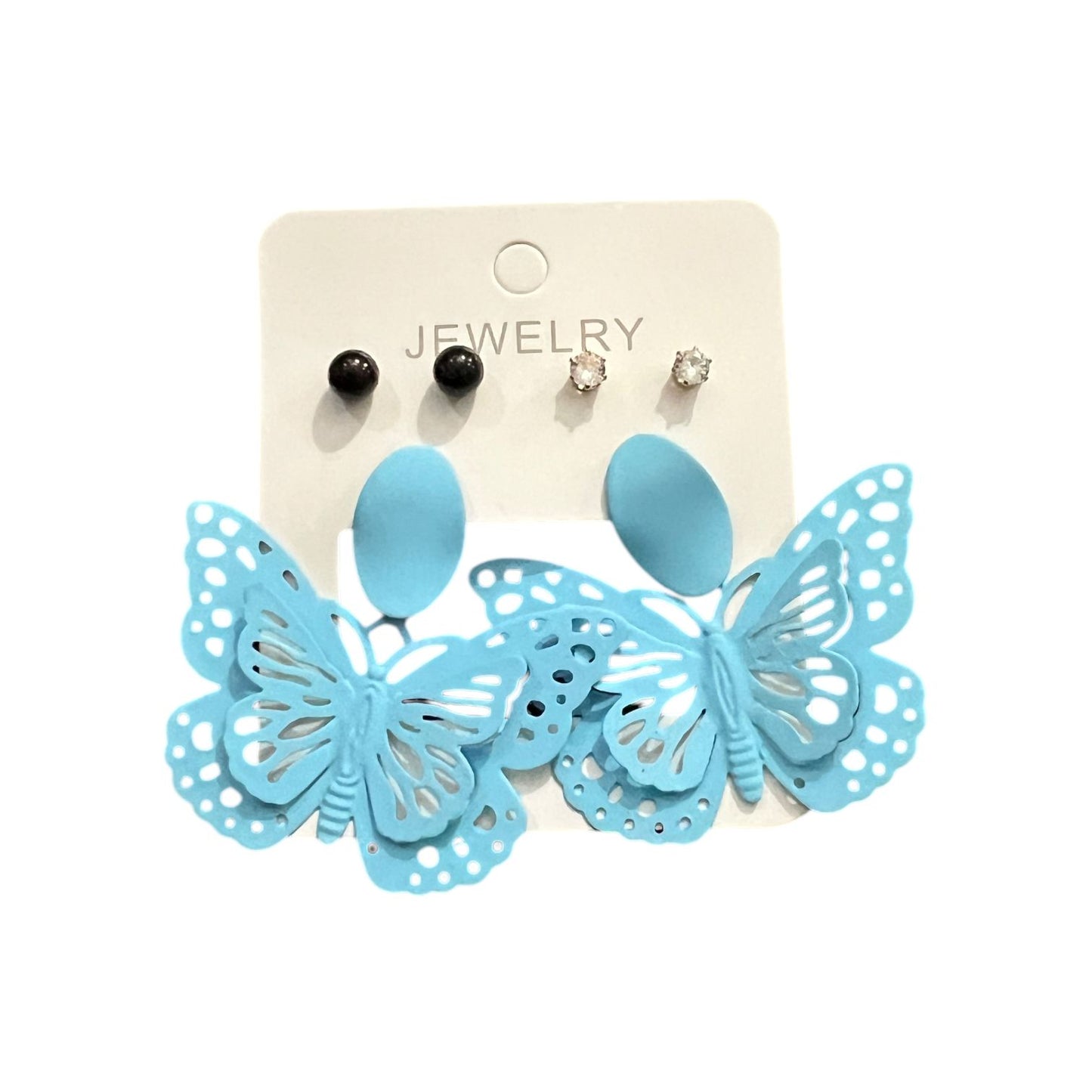 Trendy Butterfly Earrings with 2 Free Ear Studs