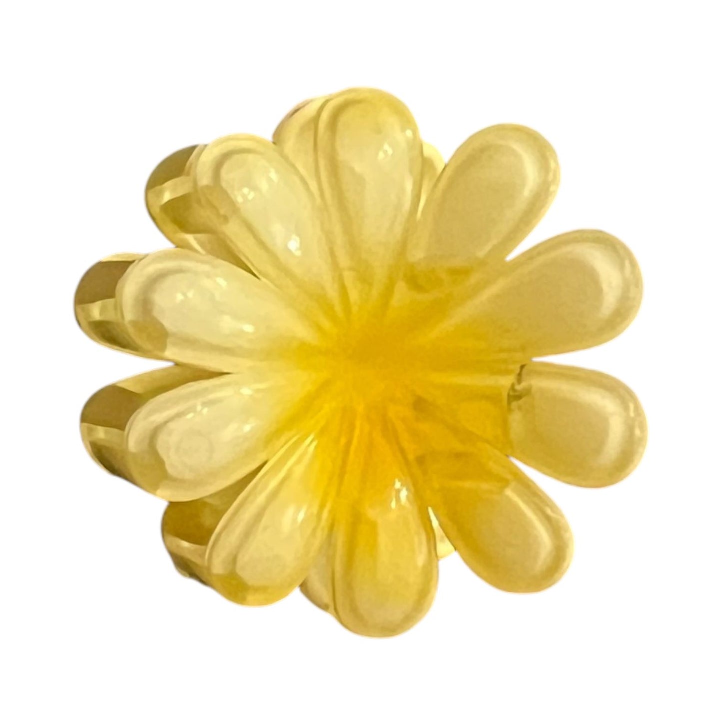 Glossy Gradient Flower Hair Clips for Girls – Pack of 6