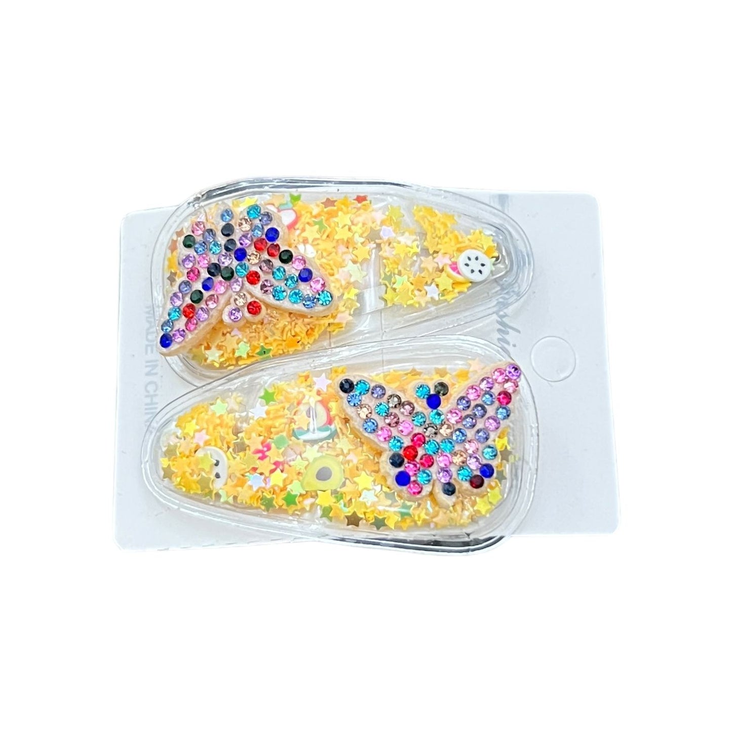 Glitter Butterfly Hair Clips for Girls – Pack of 2 | Kids Hair Accessories at Wholesale Prices