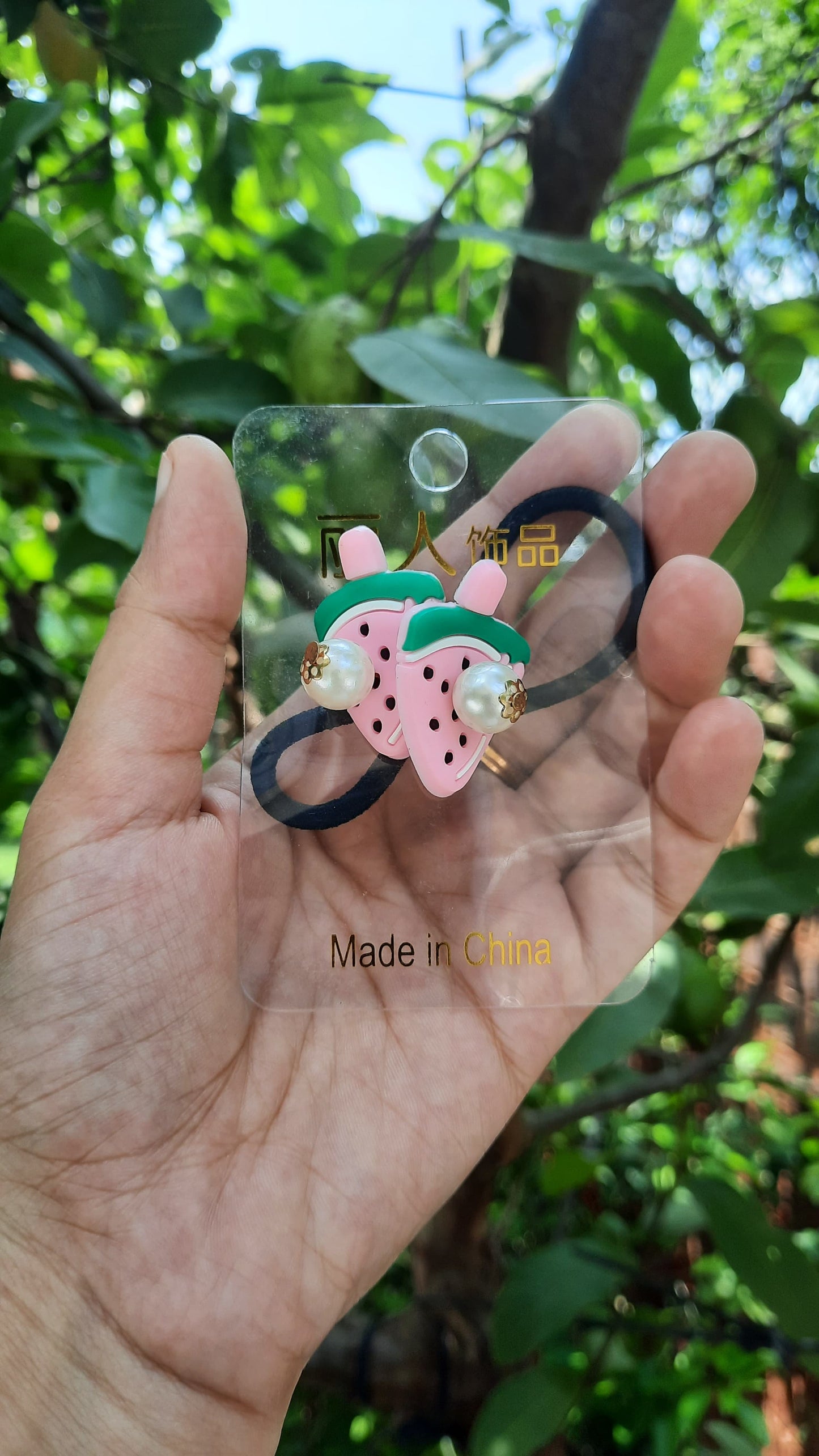 Cute Cartoon Hair Bands for Kids – Fruit & Animal Designs with Pearl Accents