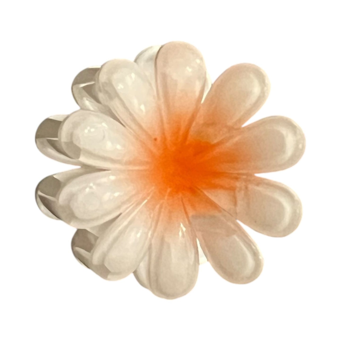 Glossy Gradient Flower Hair Clips for Girls – Pack of 6