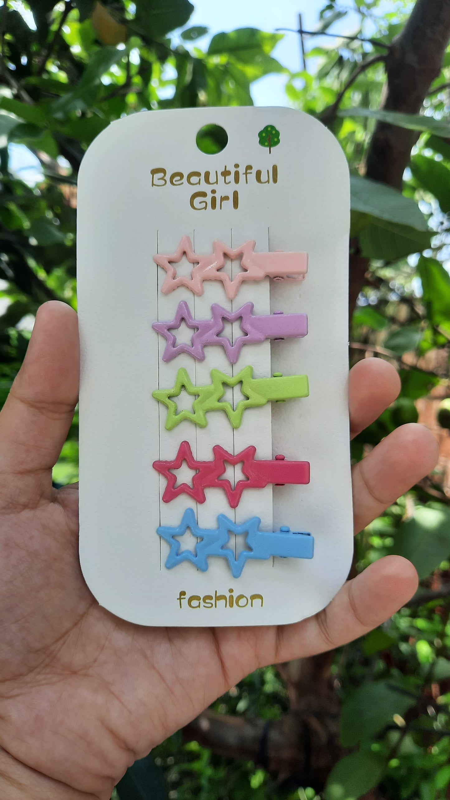 Cute Hair Clips for Kids – Star, Bunny & Heart Shapes