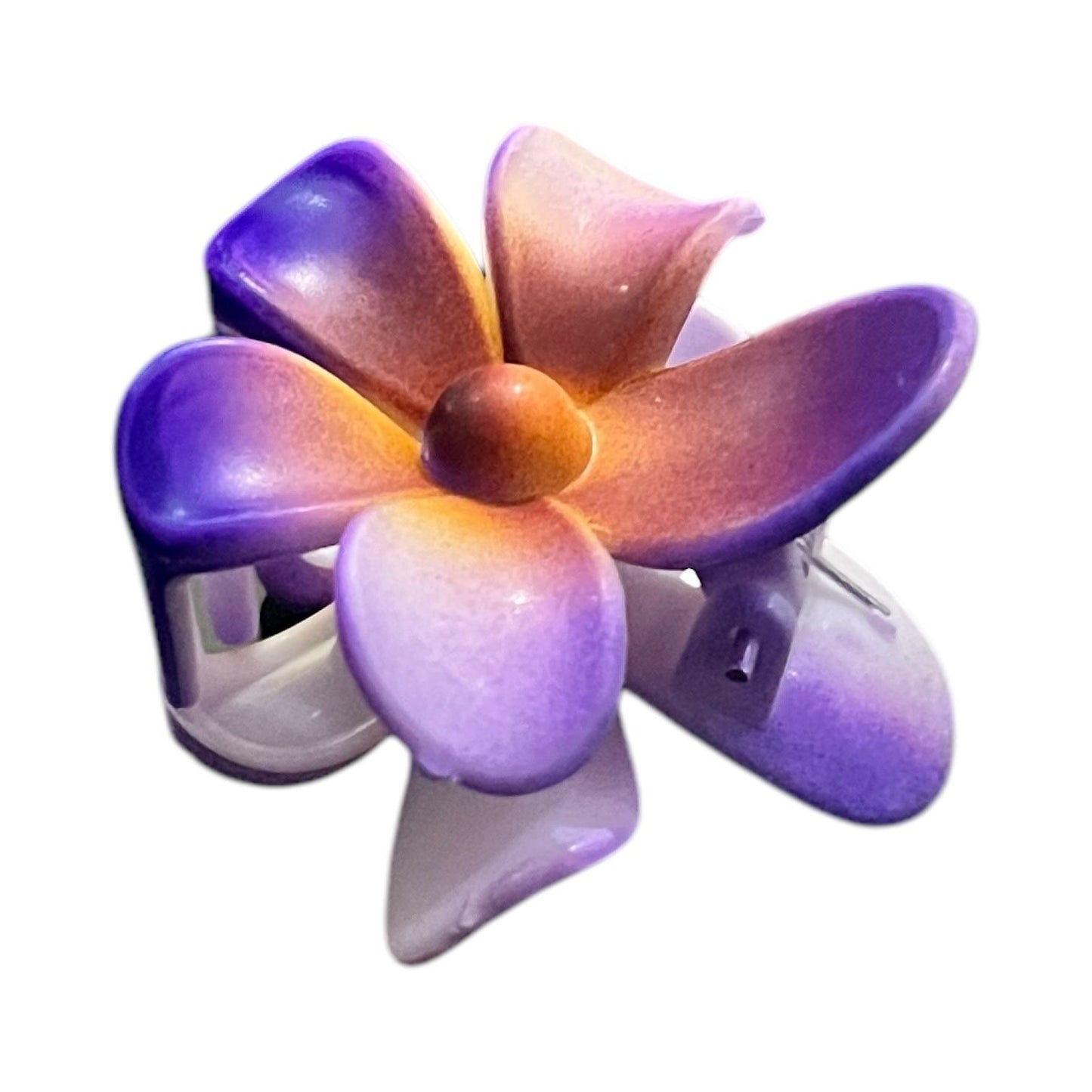Colorful Medium Flower Hair Claw Clips – 6-Piece Set
