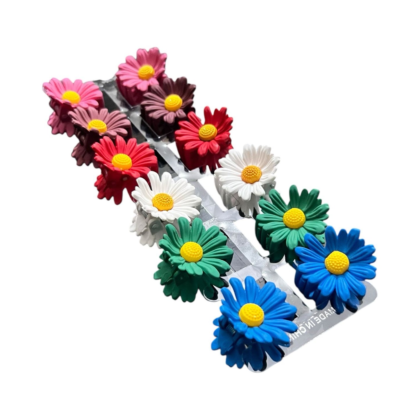 Premium Colorful Daisy Claw Clips – Pack of 6