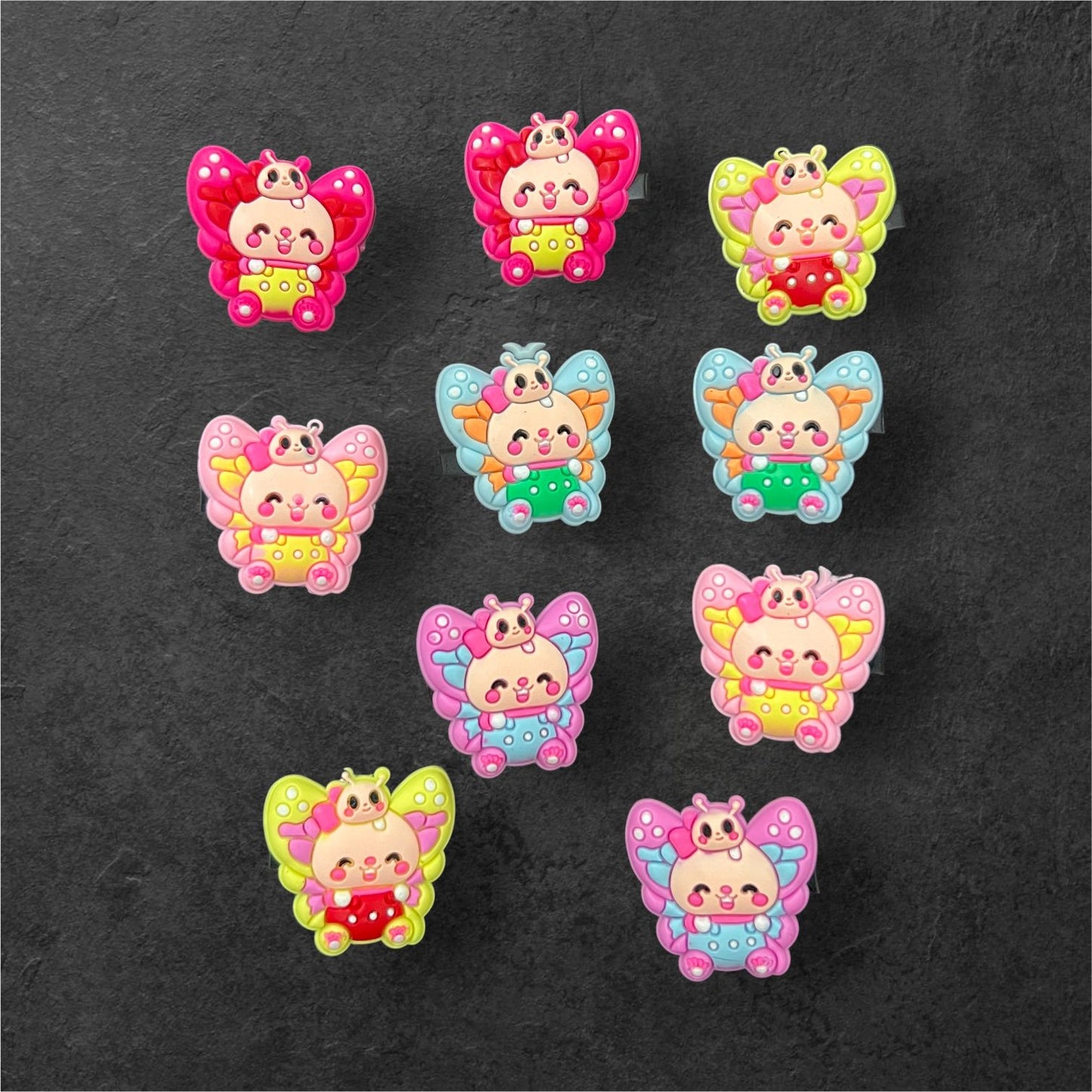 10 Pcs Cute Butterfly Cartoon Hair Clips for Girls