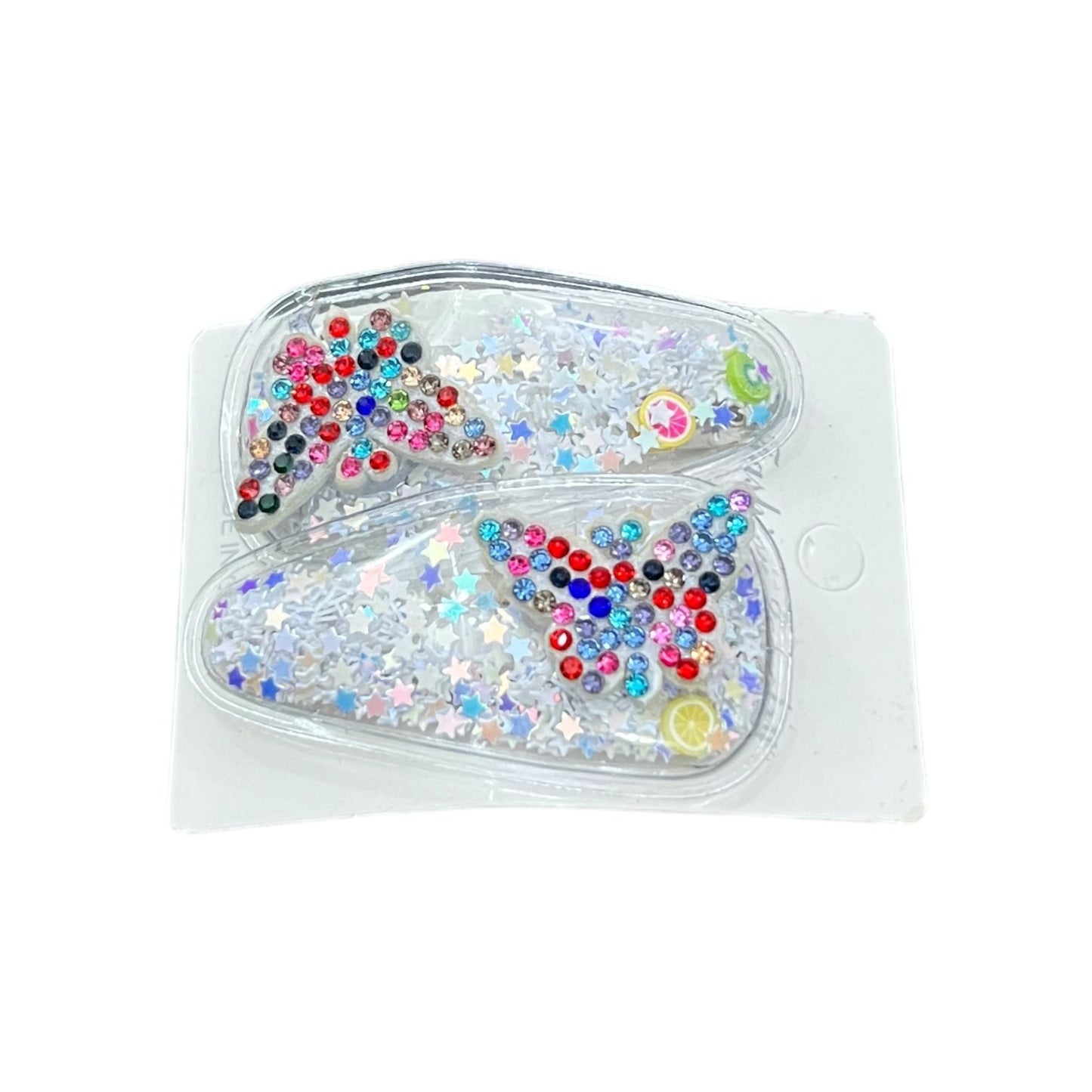 Glitter Butterfly Hair Clips for Girls – Pack of 2 | Kids Hair Accessories at Wholesale Prices