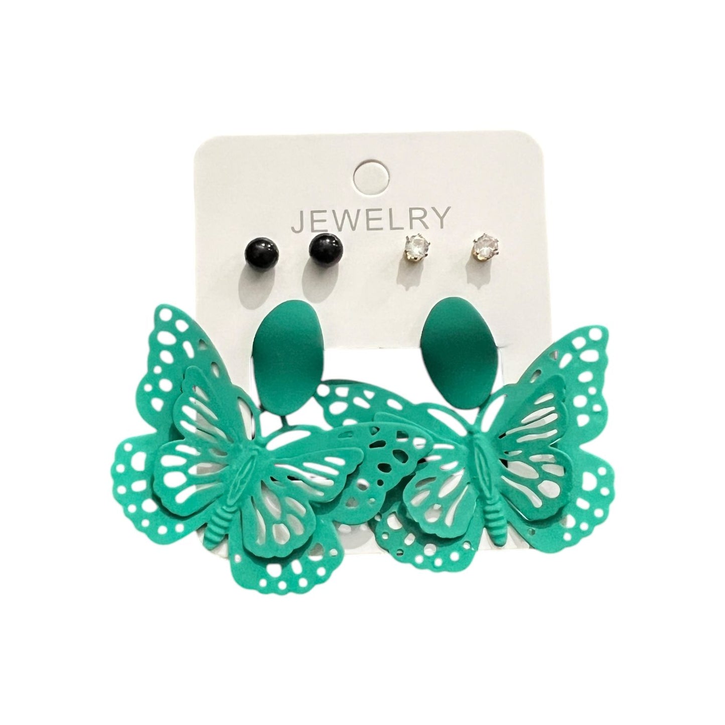 Trendy Butterfly Earrings with 2 Free Ear Studs