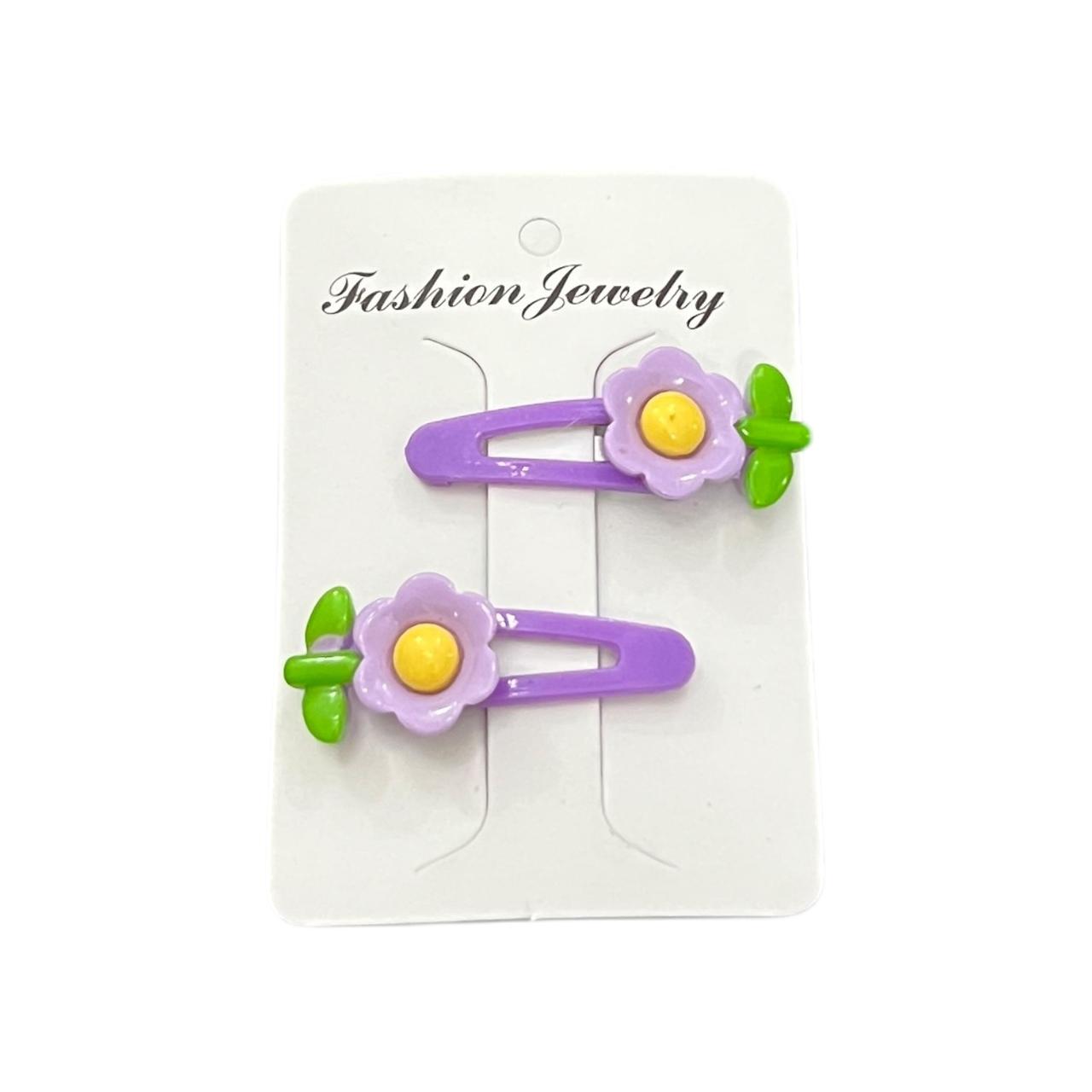 Kids’ Flower Hair Clips Set – Colorful Hair Accessories at Wholesale Prices
