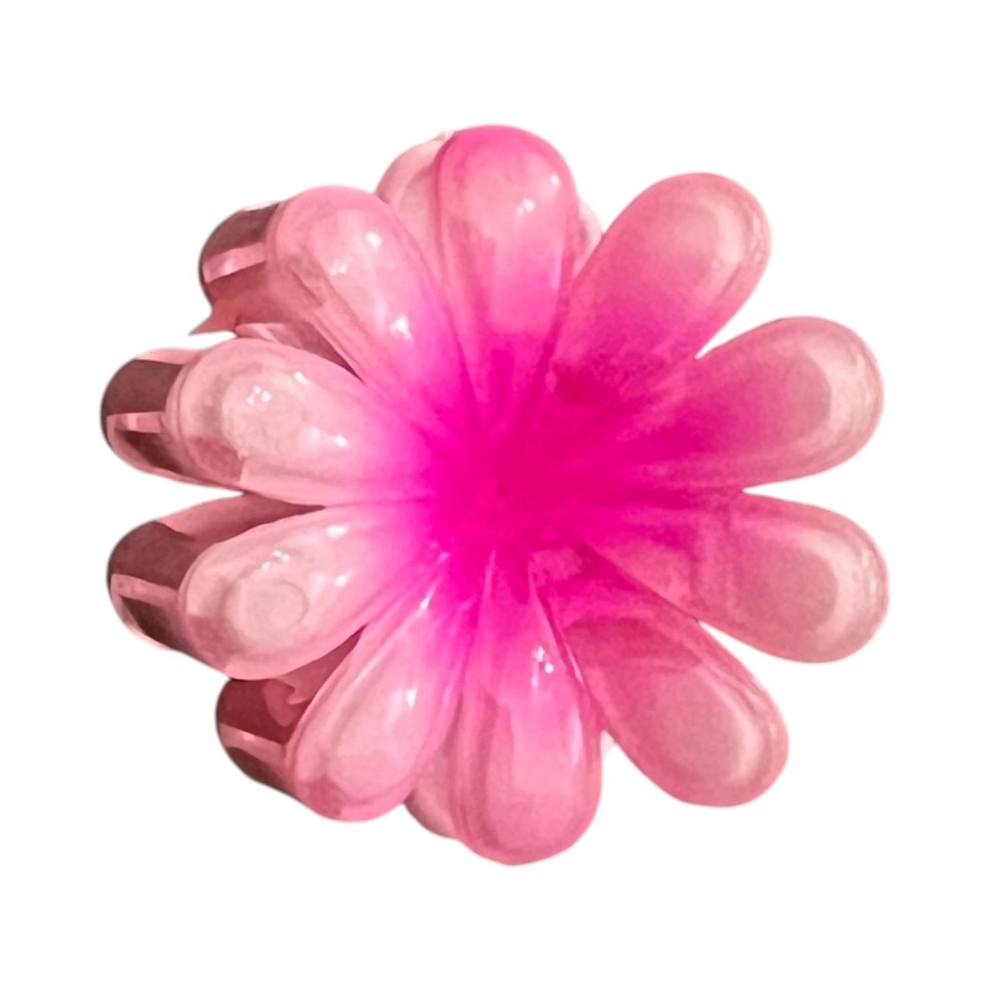 Glossy Gradient Flower Hair Clips for Girls – Pack of 6