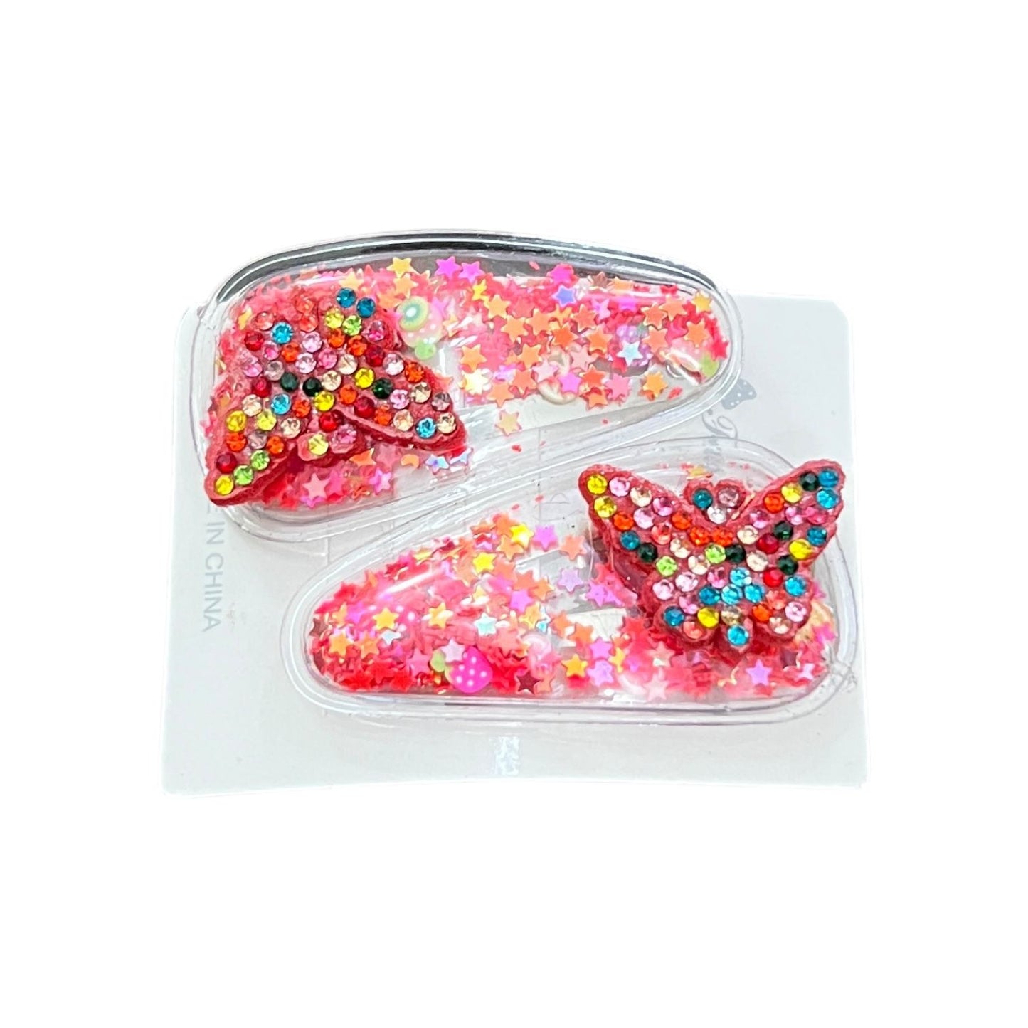 Glitter Butterfly Hair Clips for Girls – Pack of 2 | Kids Hair Accessories at Wholesale Prices