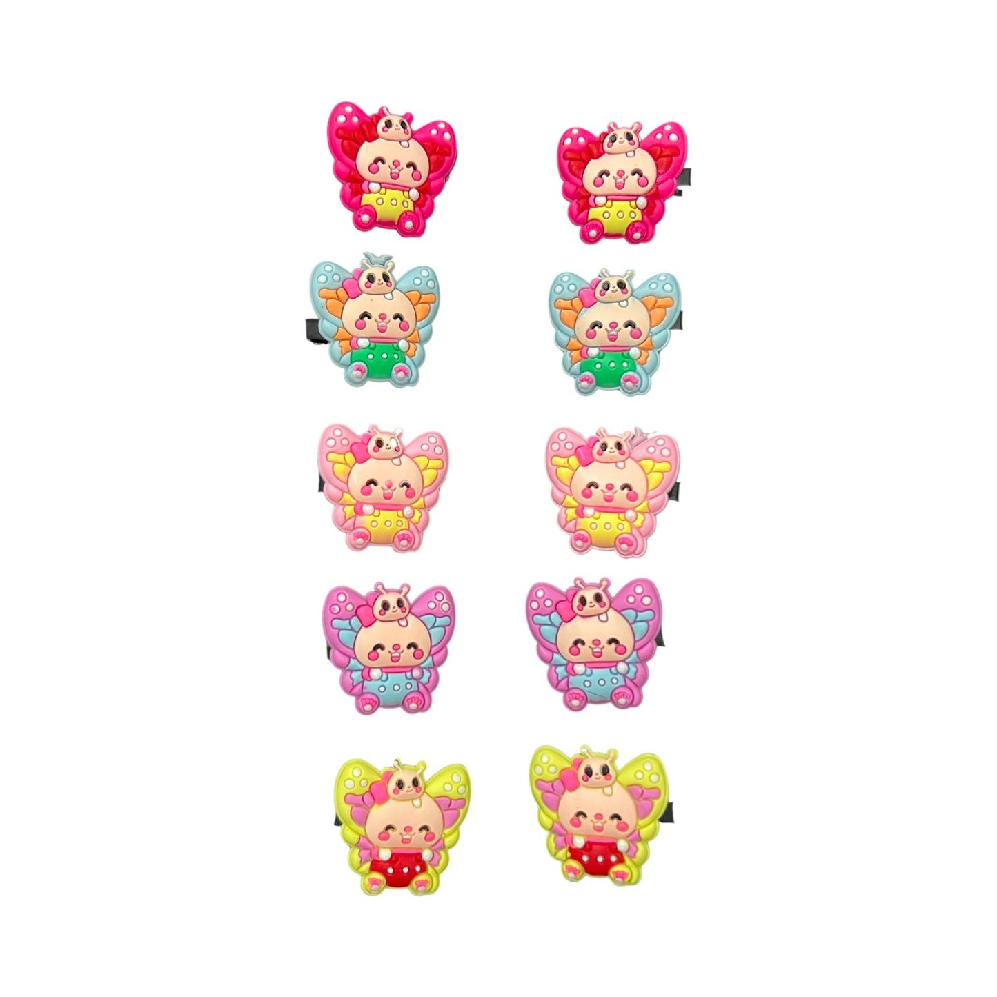 10 Pcs Cute Butterfly Cartoon Hair Clips for Girls
