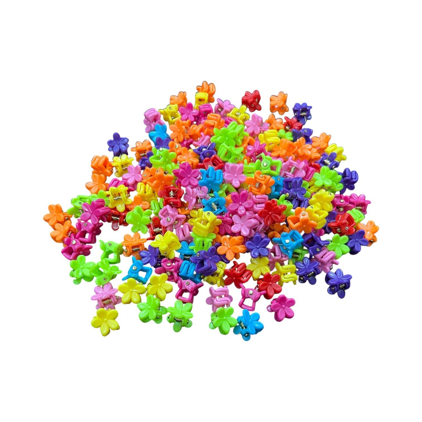 Mini Flower Hair Claw Clips for Kids – 25 Pcs Colorful Pack
