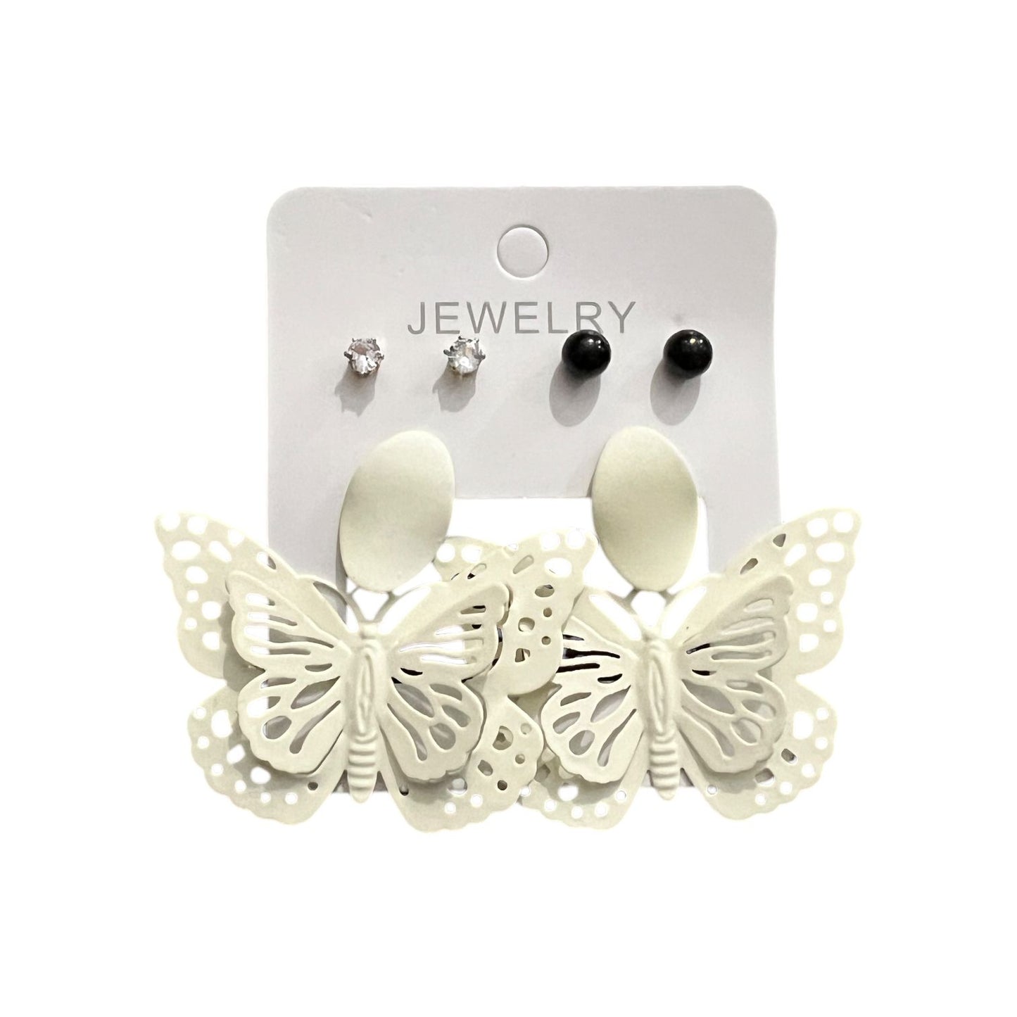 Trendy Butterfly Earrings with 2 Free Ear Studs