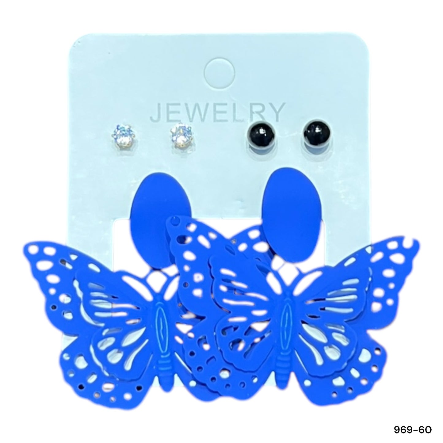 6 pairs | Butterfly ear stud