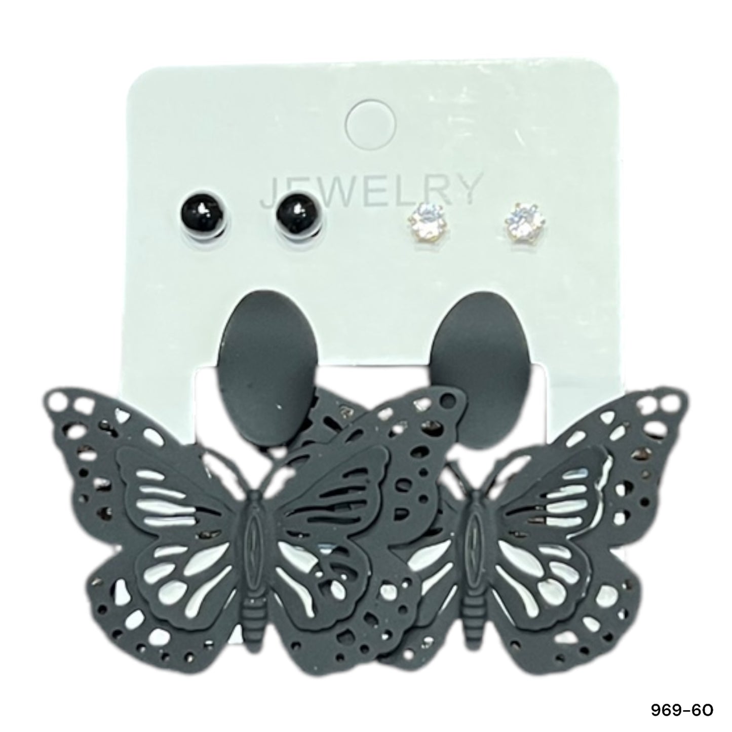 6 pairs | Butterfly ear stud