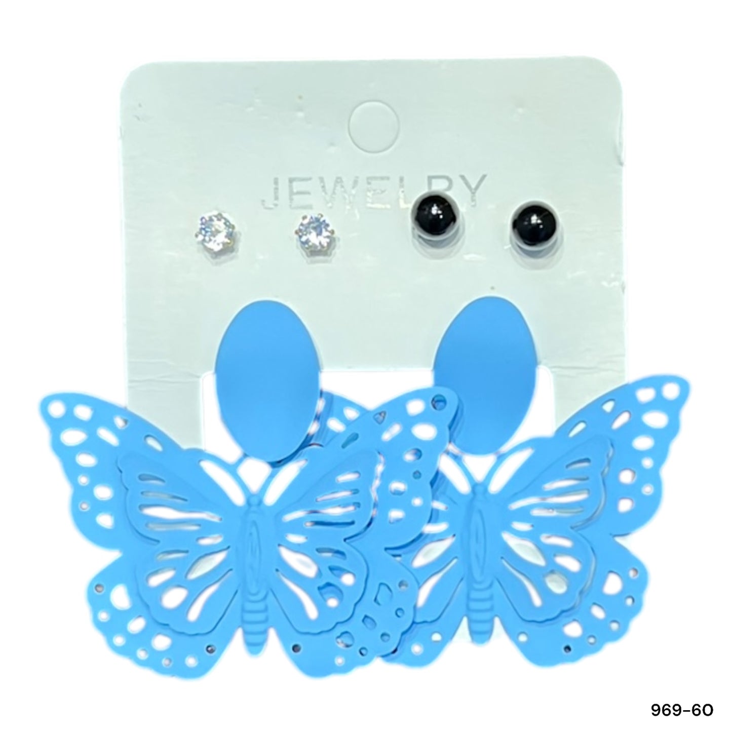 6 pairs | Butterfly ear stud