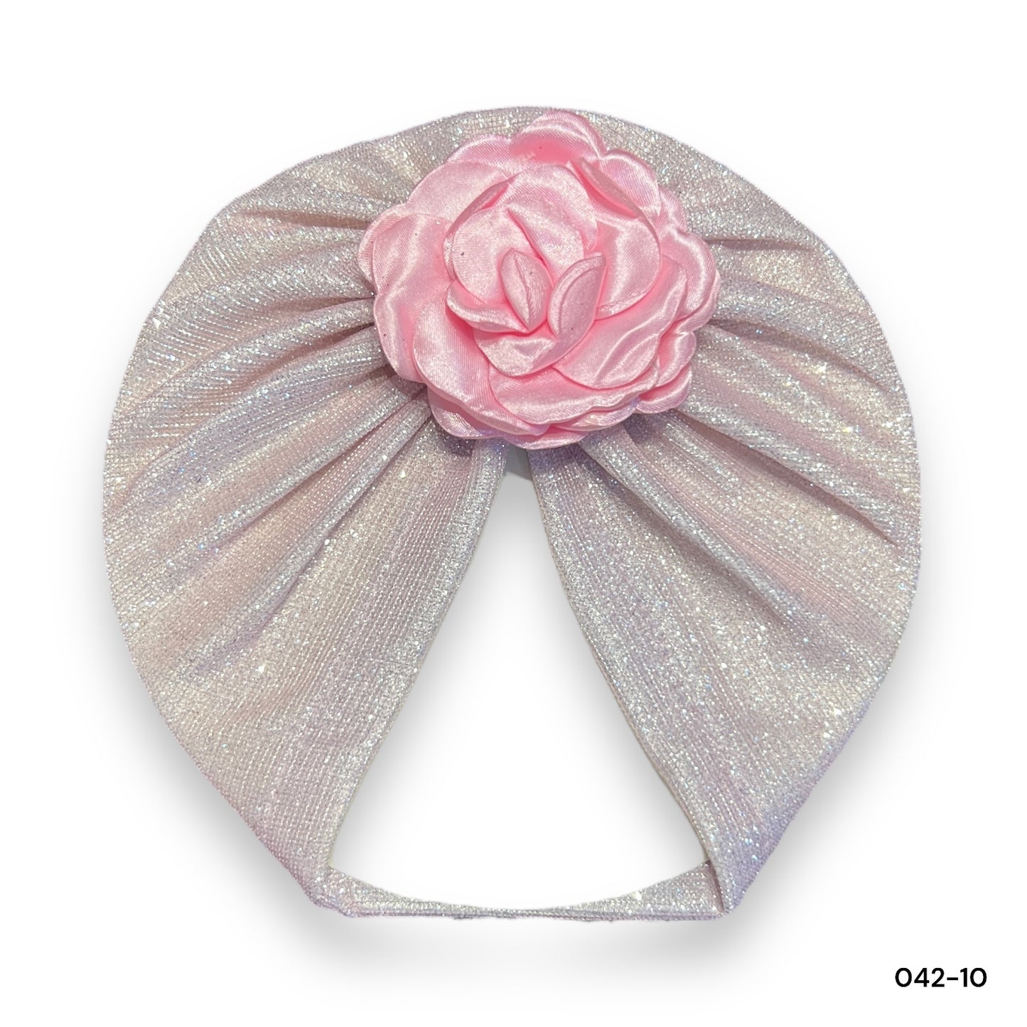 Kids floral turban cap shiny