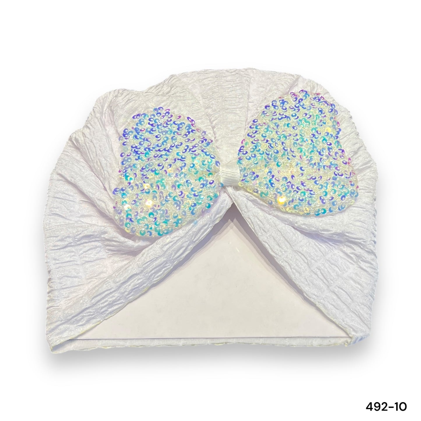 Premium Kids glittery bow turban cap