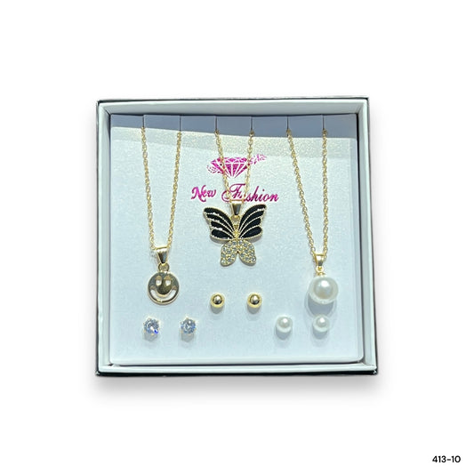 6 in 1 Pendants and Ear Studs Set