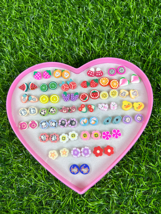 1 box | Ear studs for kids girls