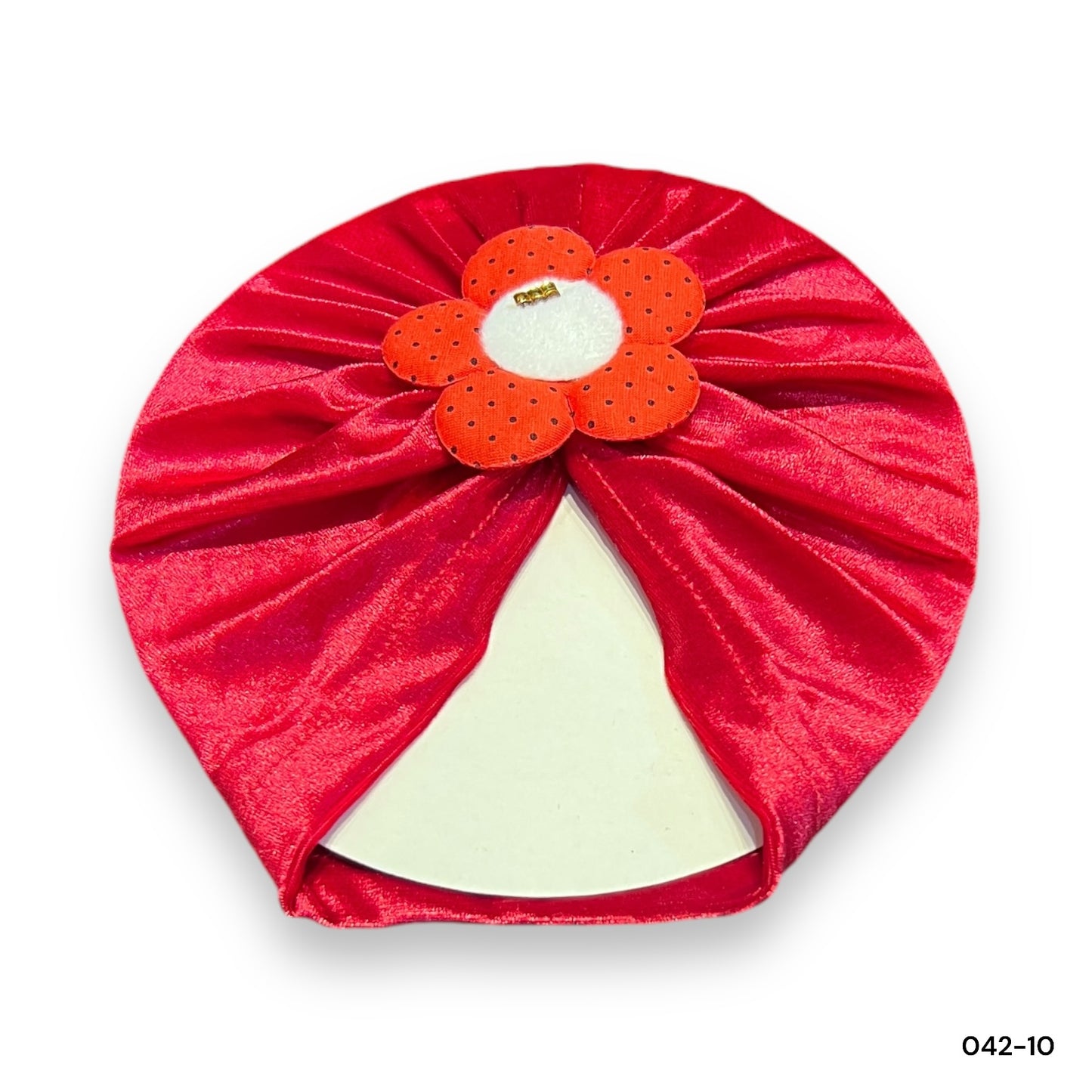 Kids floral turban cap velvet