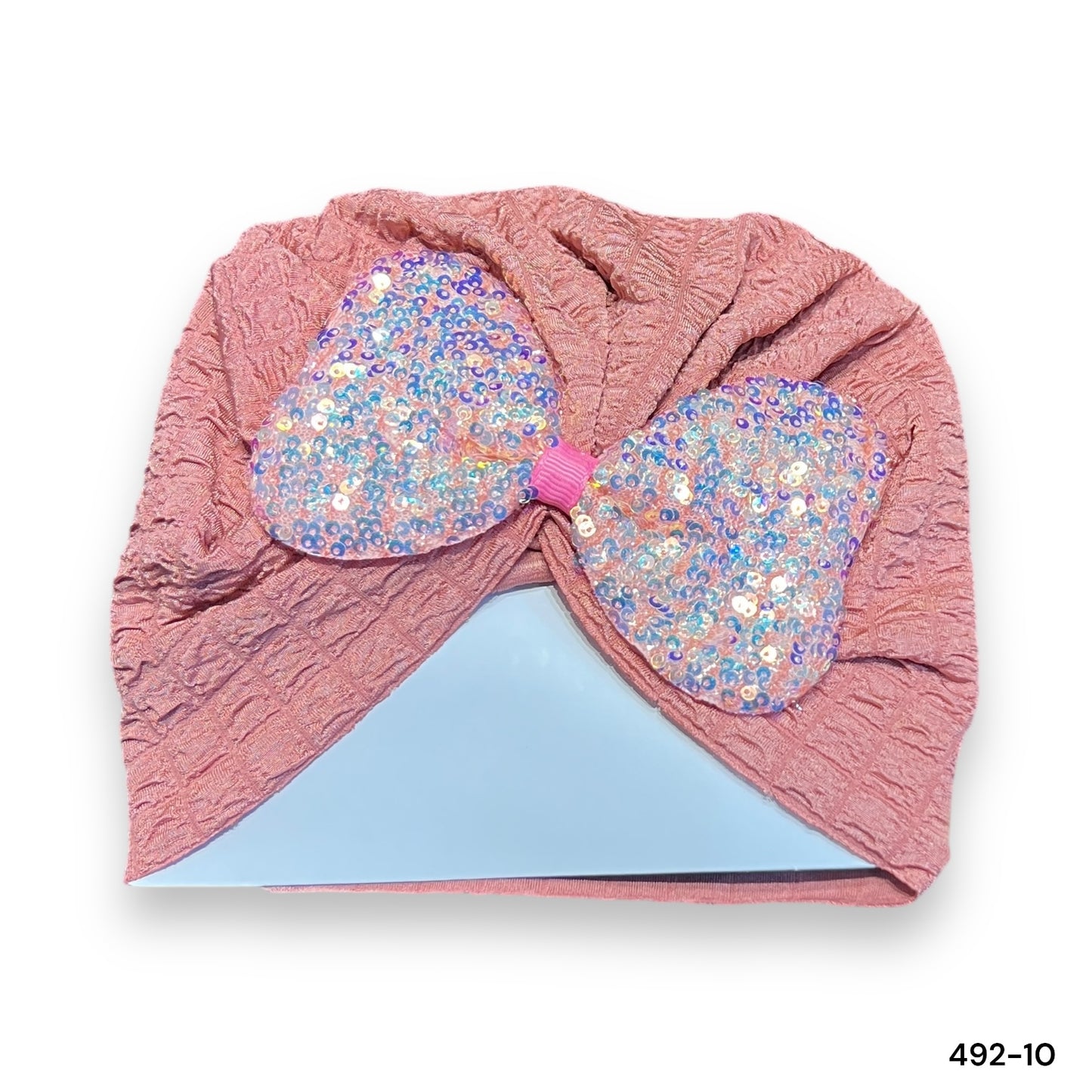 Premium Kids glittery bow turban cap